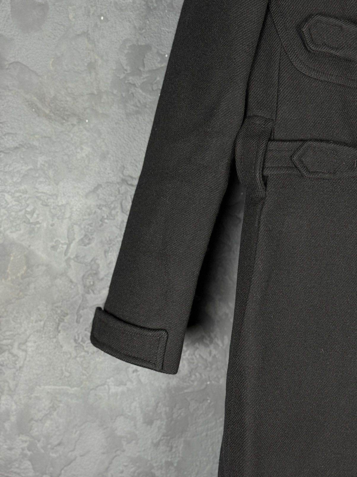 Prada 2000s Prada Women’s Black Buckled Wool Long Duffle Coat Size S / US 4 / IT 40 - 8 Thumbnail