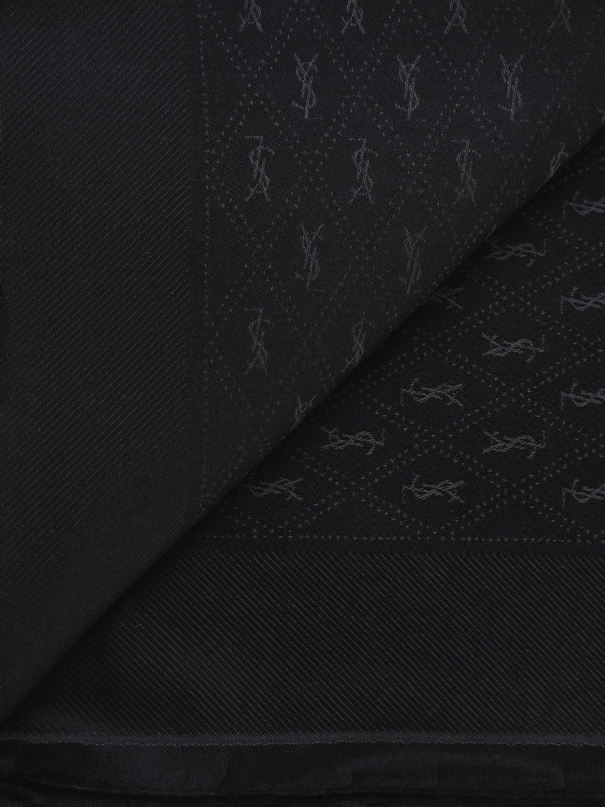 Saint Laurent Paris o1b1hav110824 Size: OS / Cassandre Square Wool Shawl Black Size ONE SIZE - 2 Thumbnail