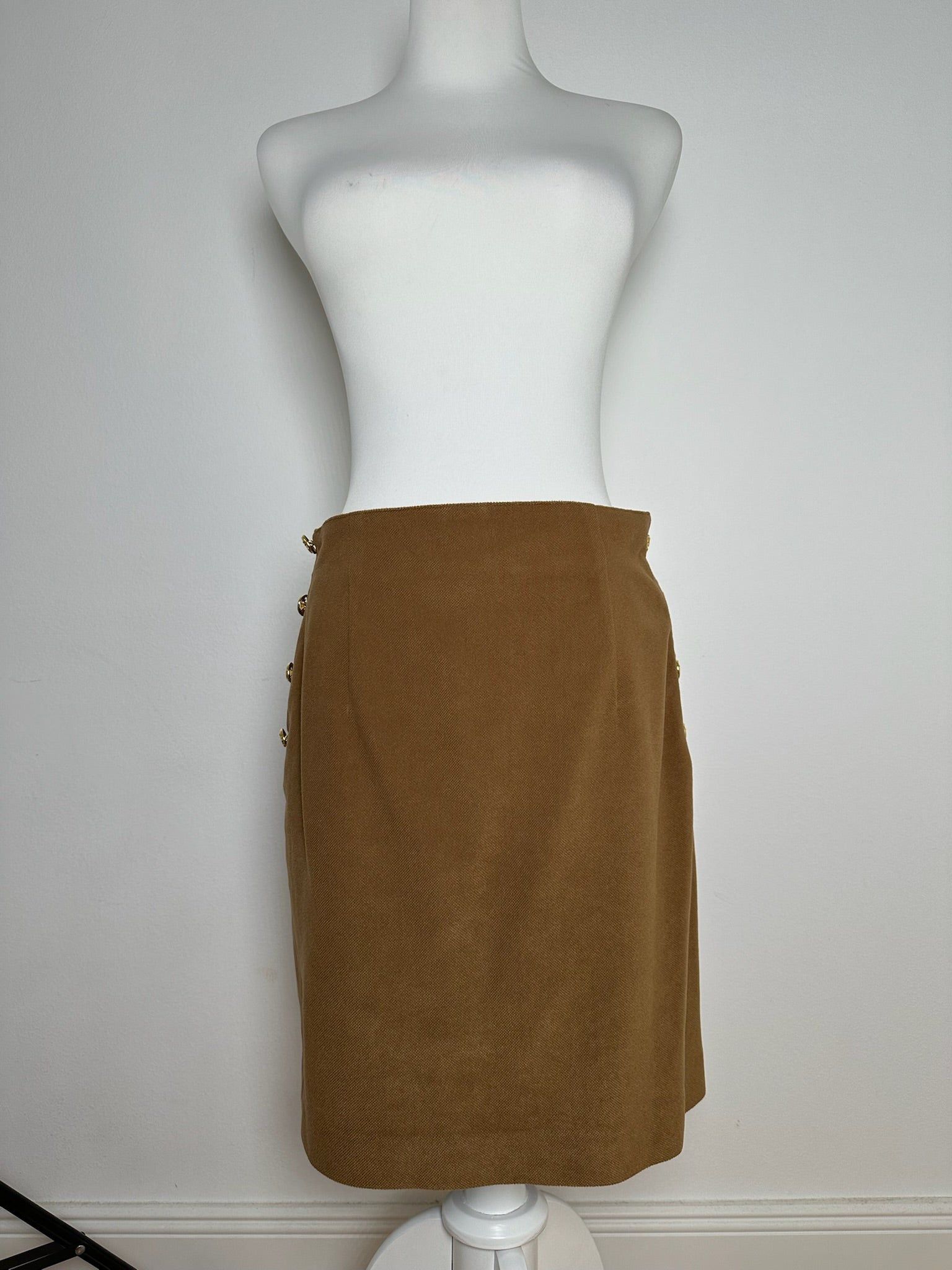 Other Vintage Celine Paris Wool Skirt brown Size 34" / US 12 / IT 48 - 1 Thumbnail