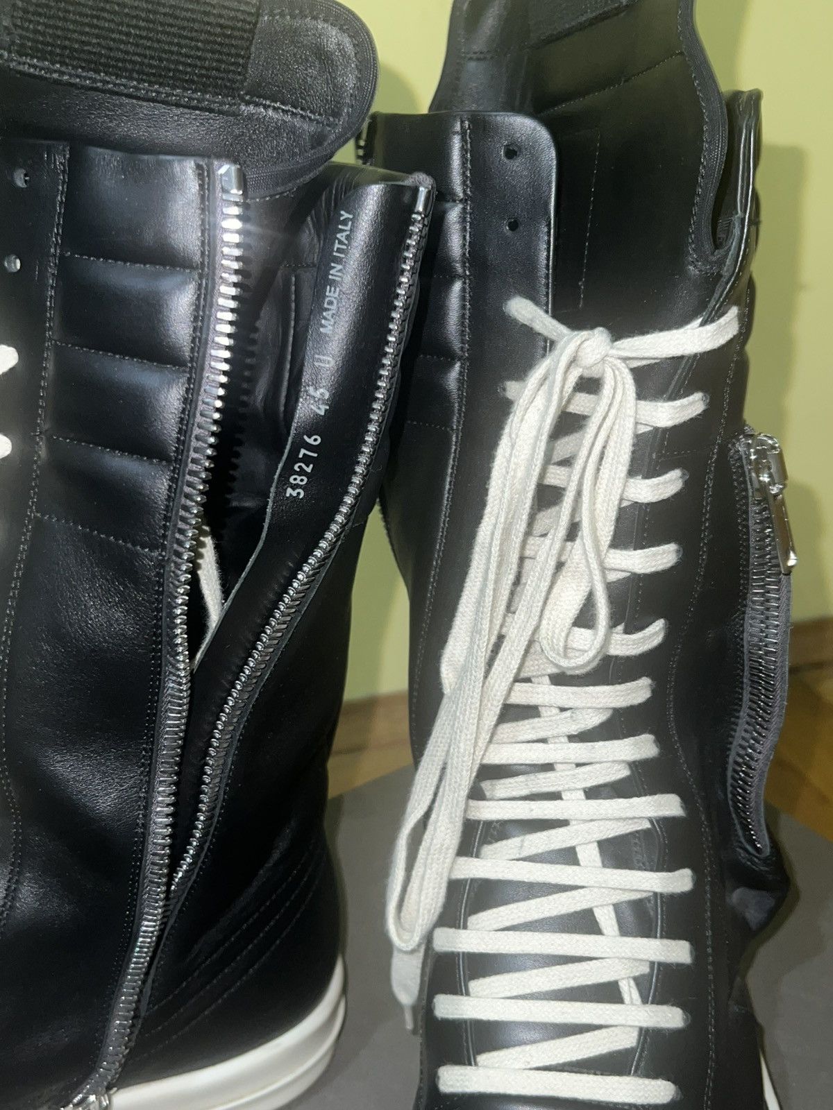 Rick Owens Rick Owens 2022 Black Calfskin Cargobaskets size 45 Size US 12 / EU 45 - 5 Thumbnail