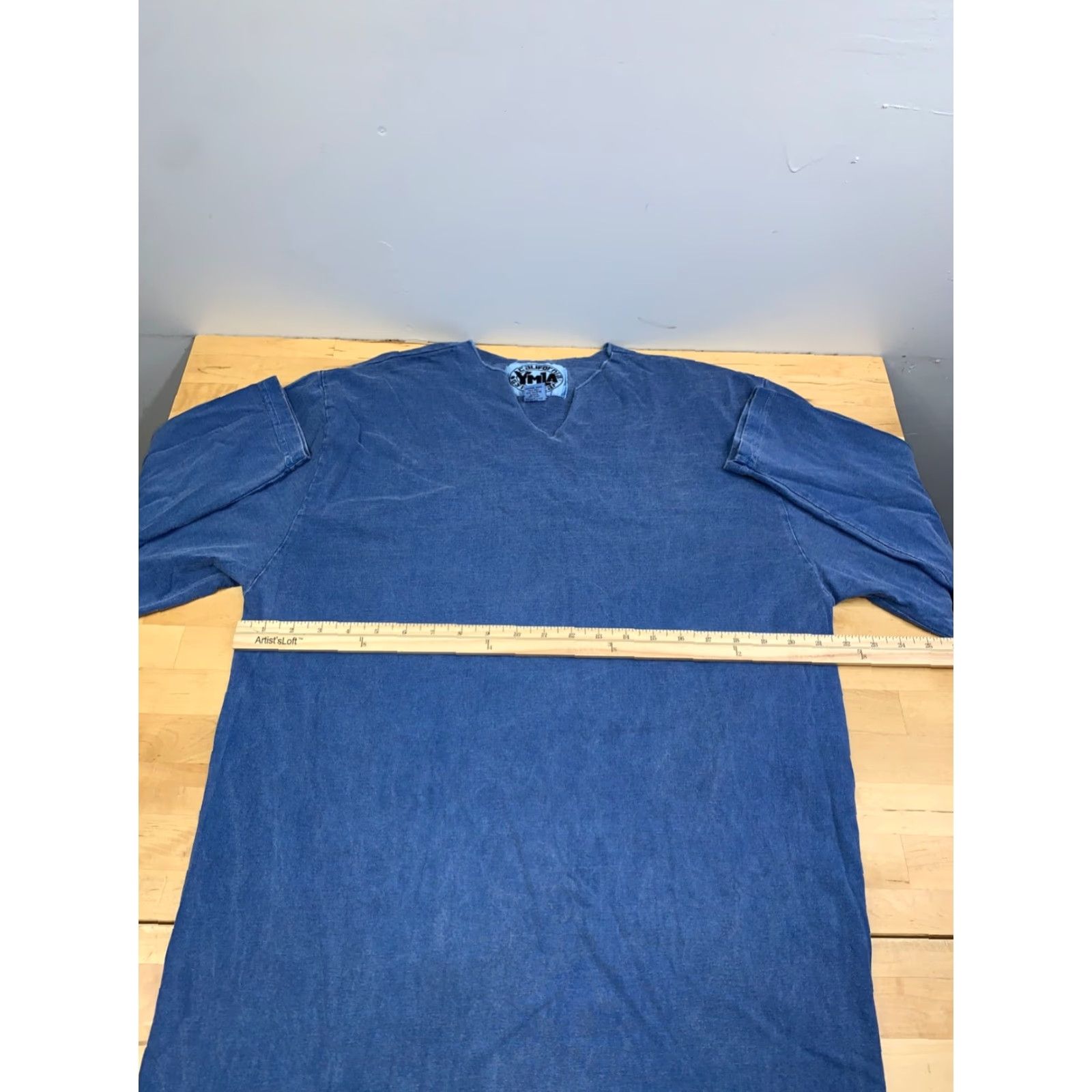 Vintage VINTAGE YMLA California Gym Gear Long Sleeve Shirt Adult XL Blue 1990s Mens Cotton T-Shirt Size US XL / EU 56 / 4 - 4 Thumbnail