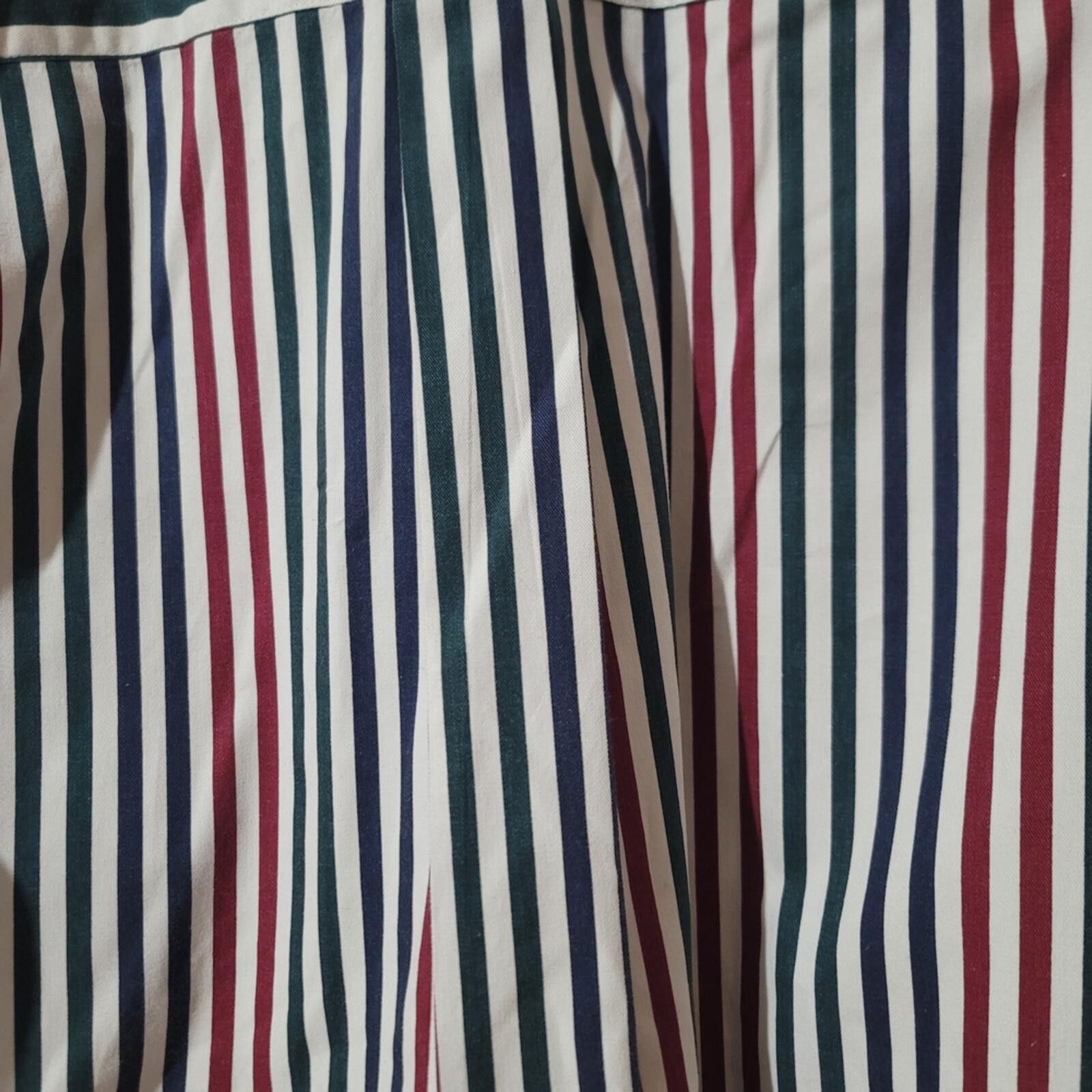 Other 90s Streetwear Striped Button Shirt Indie Grunge Sz L Cotton Size US L / EU 52-54 / 3 - 7 Thumbnail