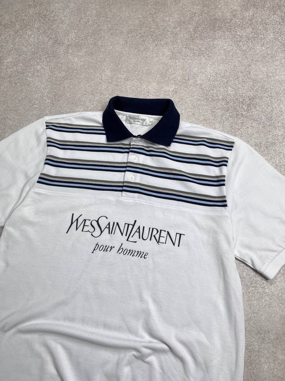 Other Vintage YSL Yves Saint Lauren Big Logo Polo Shirt M Size US M / EU 48-50 / 2 - 3 Thumbnail