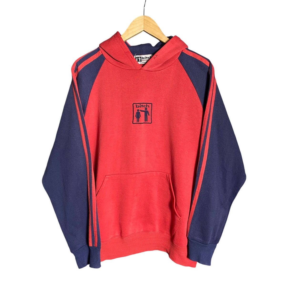 Sex Skateboards Rare Vintage 90s Bitch Skateboards Embroidery Striped Hoodie Size US L / EU 52-54 / 3 - 1 Thumbnail