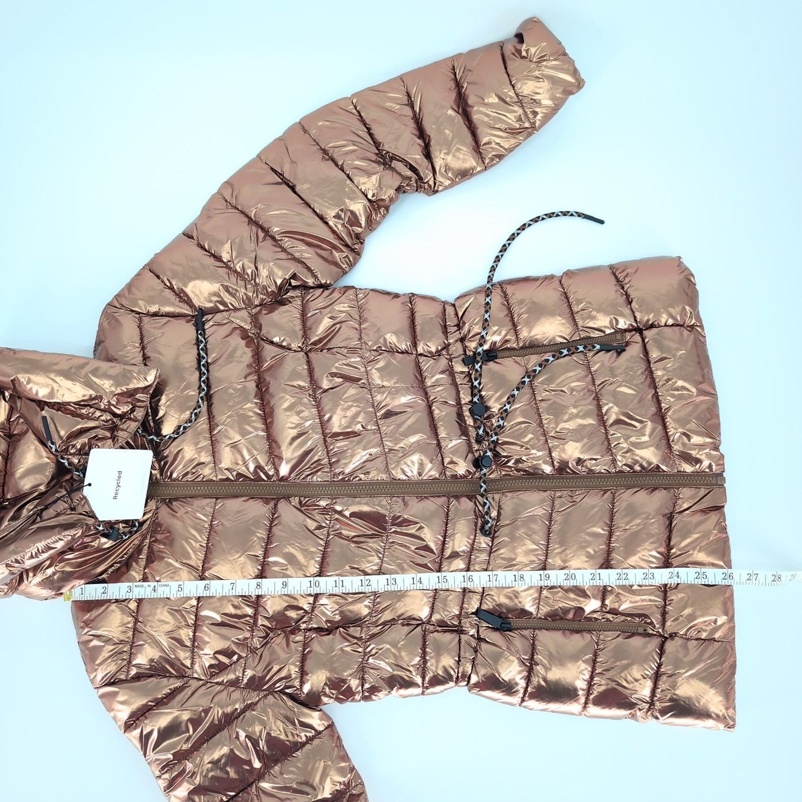 Desigual Desigual Jasmine Gold Metallic Puffer NWT Jacket -US Size XS Size XS / US 0-2 / IT 36-38 - 9 Thumbnail