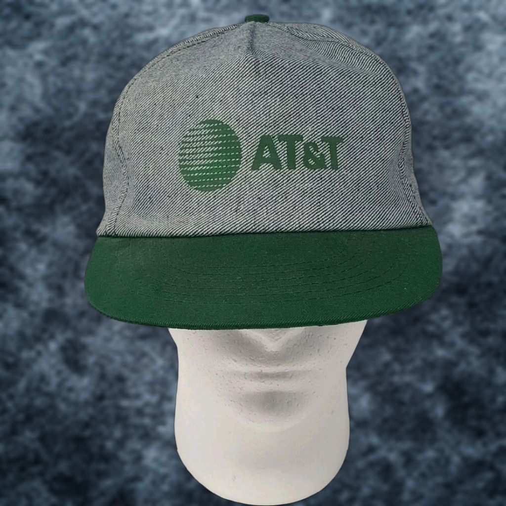 Denime VINTAGE AT&T Snapback Denim Green Made In The USA Hat Size ONE SIZE - 1 Thumbnail