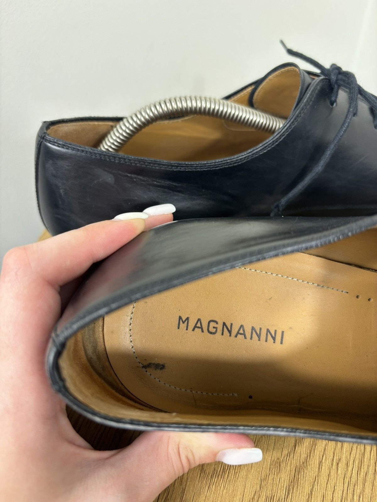 Magnanni Magnanni Men’s Black Leather Cap Toe Oxford Dress Shoes Size US 12 / EU 45 - 21 Thumbnail