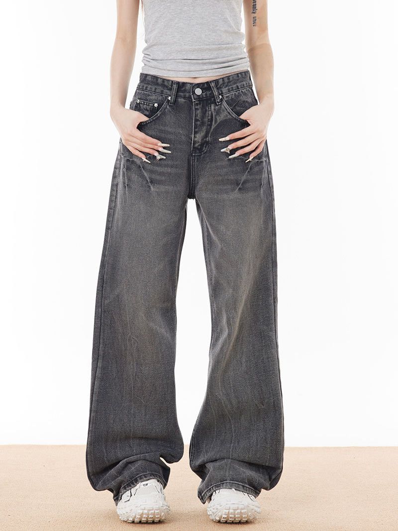 Vintage Vintage American whiskered washed distressed loose jeans Size US 32 / EU 48 - 2 Thumbnail