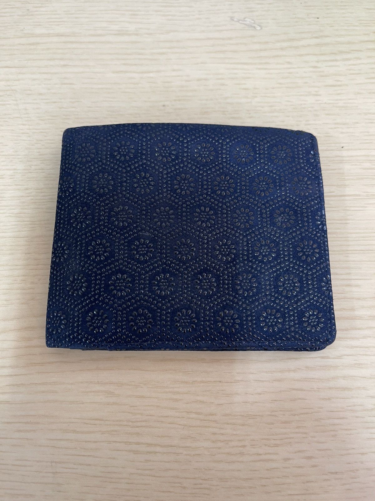Genuine Leather × Japanese Brand Inden Ya Leather Wallet Bifold Deer Skin Indigo Size ONE SIZE - 2 Thumbnail
