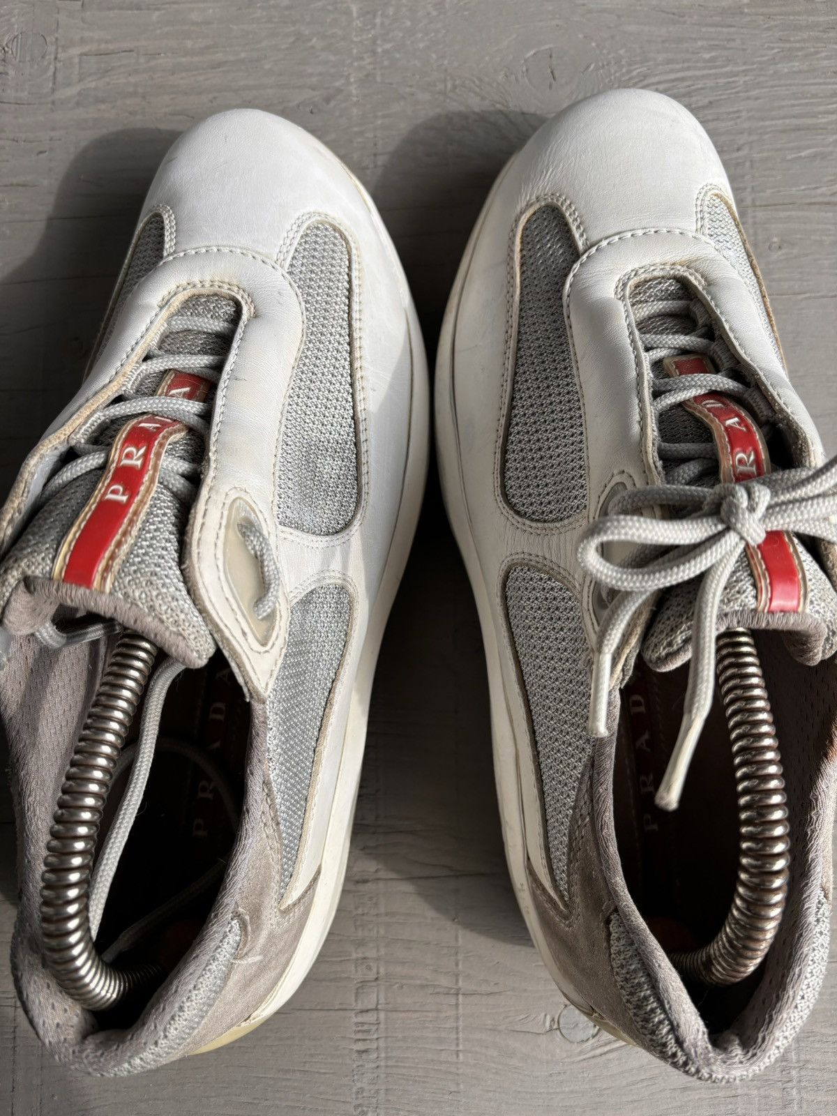 Prada × Vintage Vintage Prada Americas Cup Sneakers 3163 Linea Rossa Size US 6.5 / IT 36.5 - 18 Thumbnail