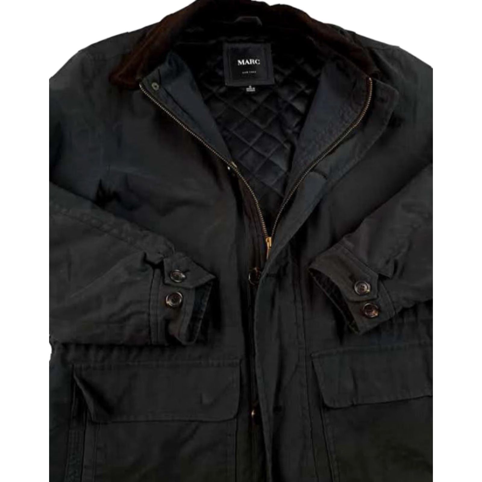 Vintage Marc New York Coat Nylon Quilted Insulated Barn Style Coat Dark Green Small Men Regular Size US S / EU 44-46 / 1 - 5 Thumbnail
