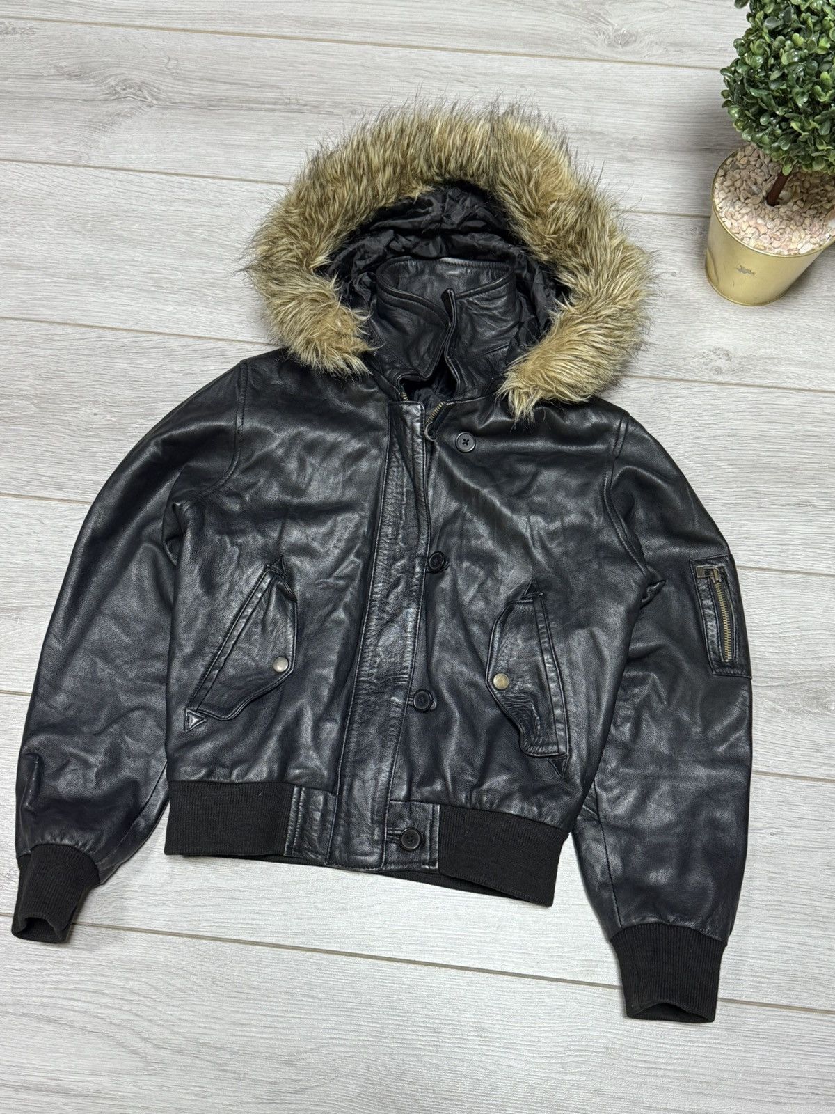 Genuine Leather Leather N2B bomber archive jacket vintage opium avant garde Size L / US 10 / IT 46 - 4 Thumbnail