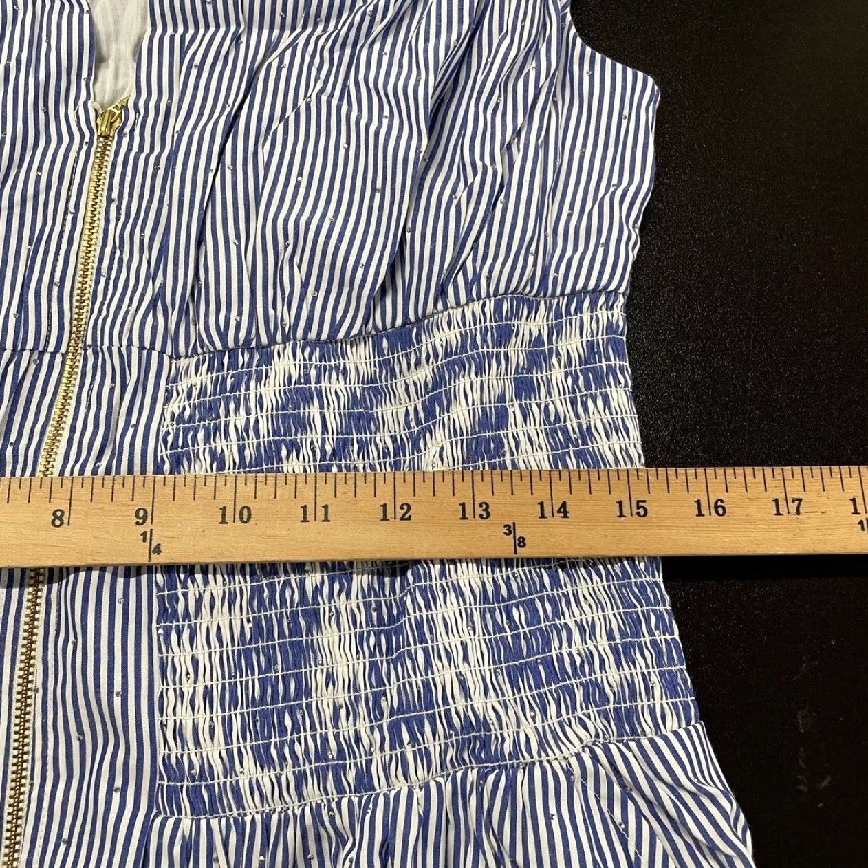 ANTHROPOLOGIE The Tommie Cap-Sleeve Smocked Front-Zip Shirt Dress S Blue  Midi Women's Style Fit & Flare - joarbit.com