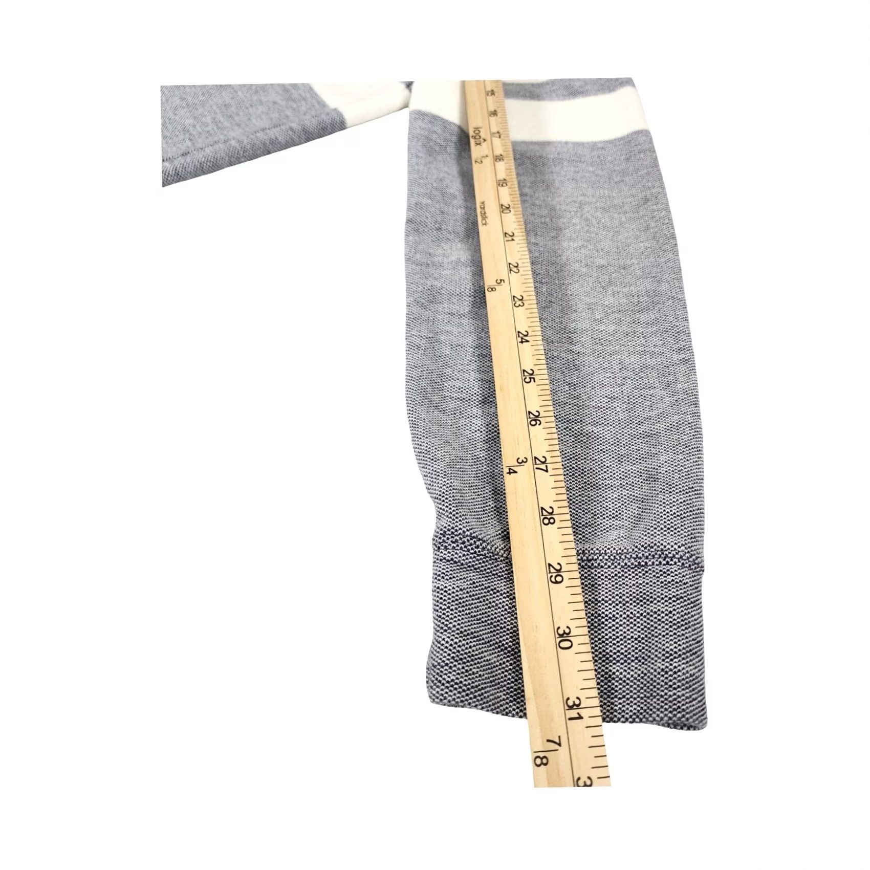 Banana Republic Banana Republic Mens Shawl Collar Striped Heathered Gray Pullover Sweatshirt L Size US L / EU 52-54 / 3 - 7 Thumbnail