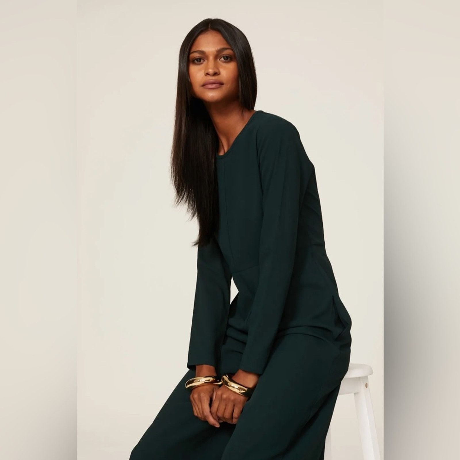 Adam Lippes Adam Lippes Collective Size 12 Emerald Green Jumpsuit Size 34" / US 12 / IT 48 - 3 Thumbnail
