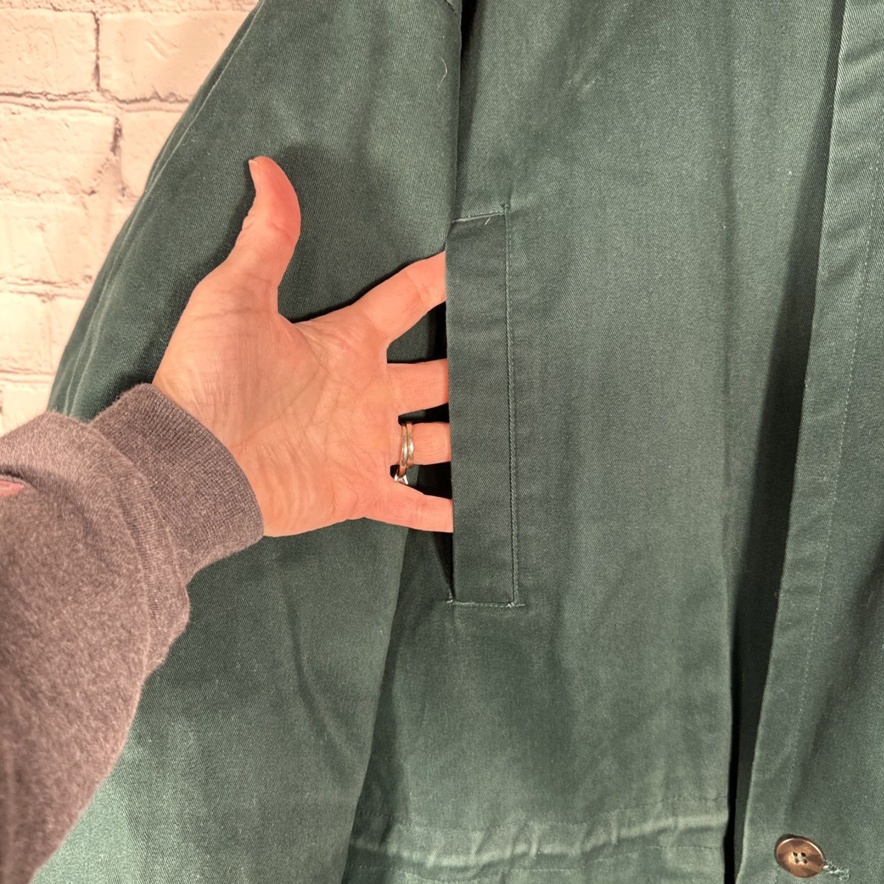 Eddie Bauer Eddie Bauer Parka Jacket Mens M Goose Down Hooded Arctic Green Cotton Canvas 90s Outdoor Casual Workwear Hiking Skiing Walking Size US M / EU 48-50 / 2 - 2 Thumbnail