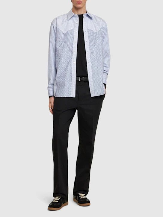 Maison Margiela o1lsvrm0425 Long-Sleeved Shirt in Blue Size US M / EU 48-50 / 2 - 3 Thumbnail