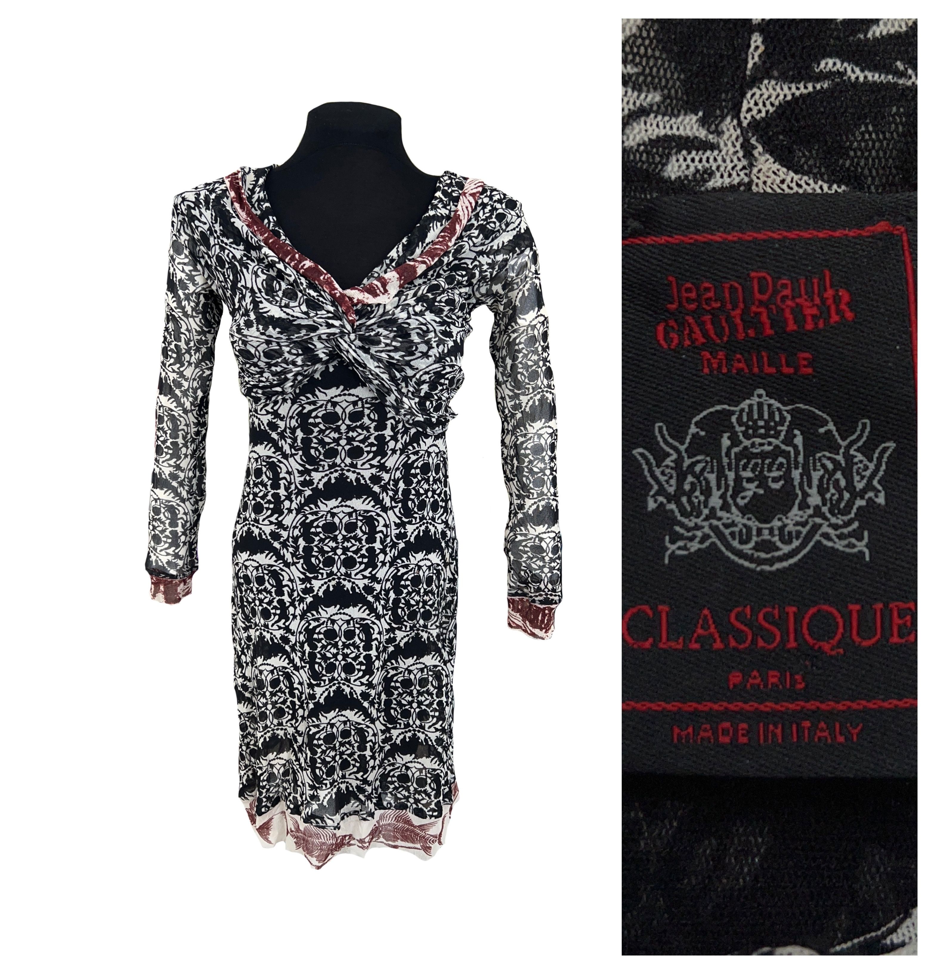 image of Jean Paul Gaultier Maille Classique Fishbone Mesh Dress, Women's (Size Small)