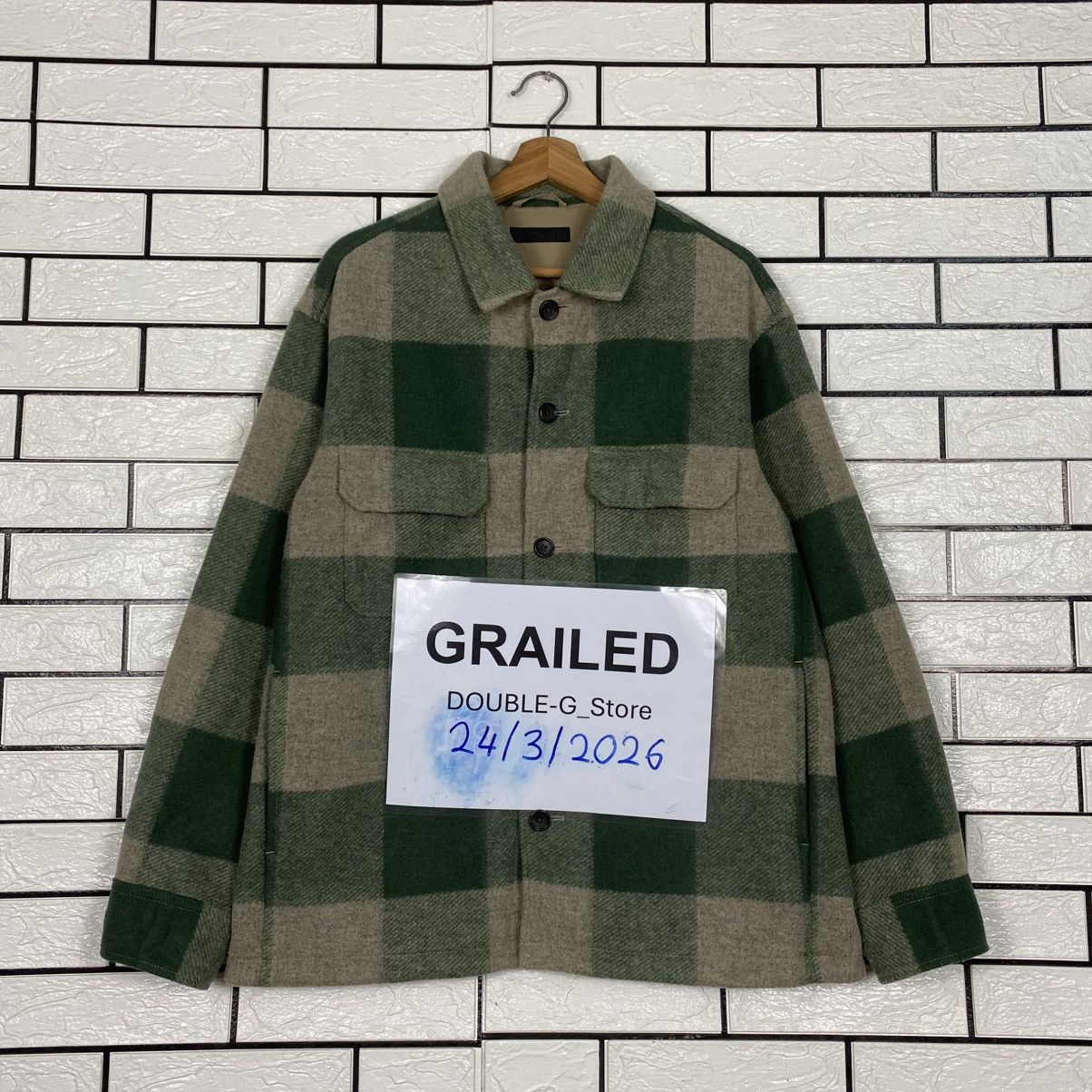Japanese Brand Vintage Wool Button Jacket Tartan Design Uniqlo Issey Miyake Size US L / EU 52-54 / 3 - 1 Thumbnail