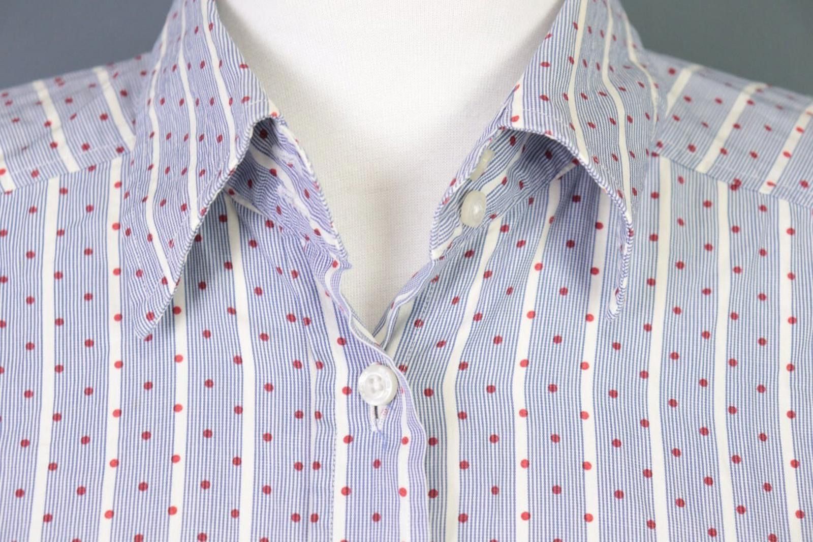 Etro Etro Milano Blue Striped Dotted Top Shirt Size 42 Size M / US 6-8 / IT 42-44 - 5 Thumbnail