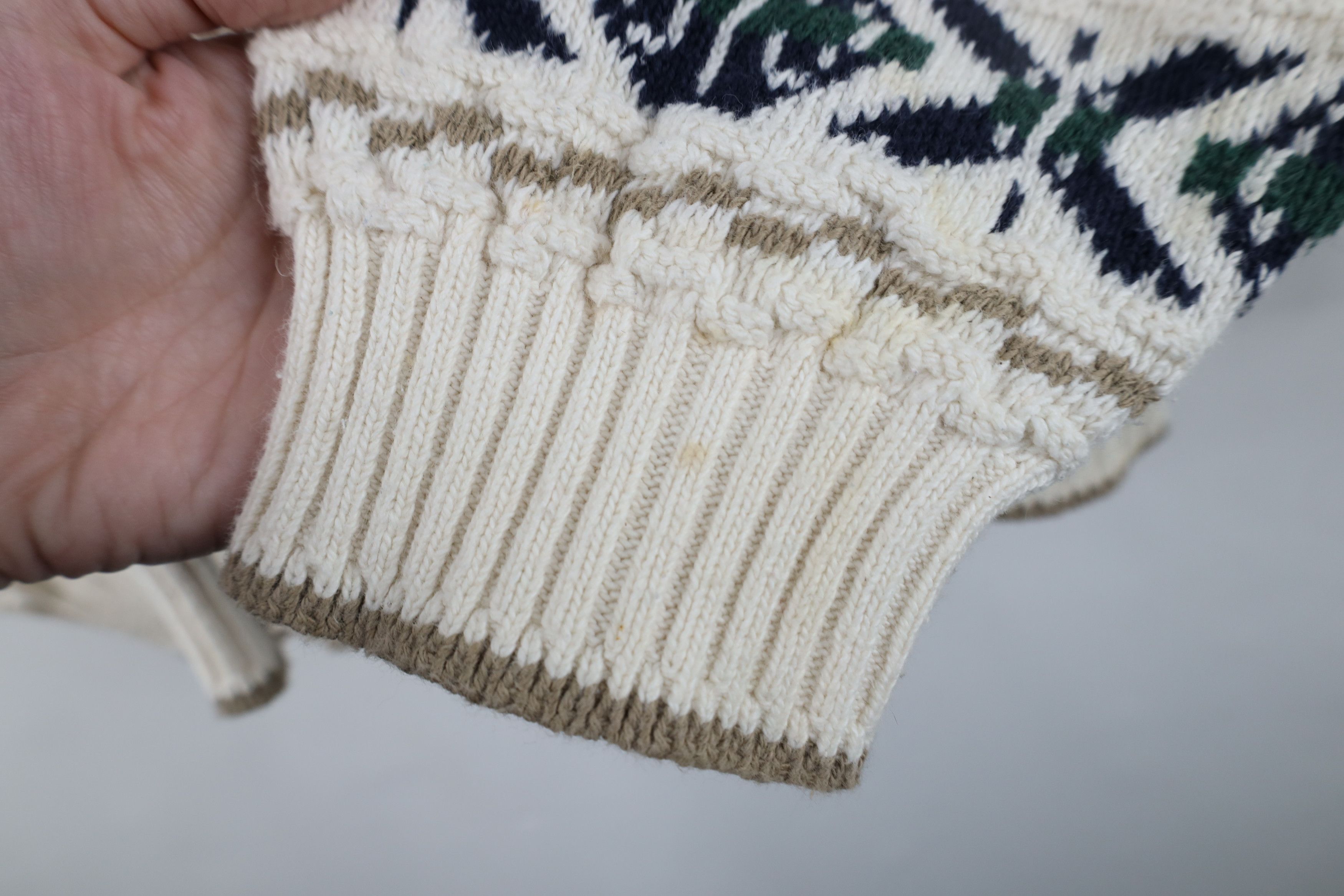 Vintage Vintage 90s Streetwear Cotton Knit Fair Isle Sweater USA Size US L / EU 52-54 / 3 - 8 Thumbnail