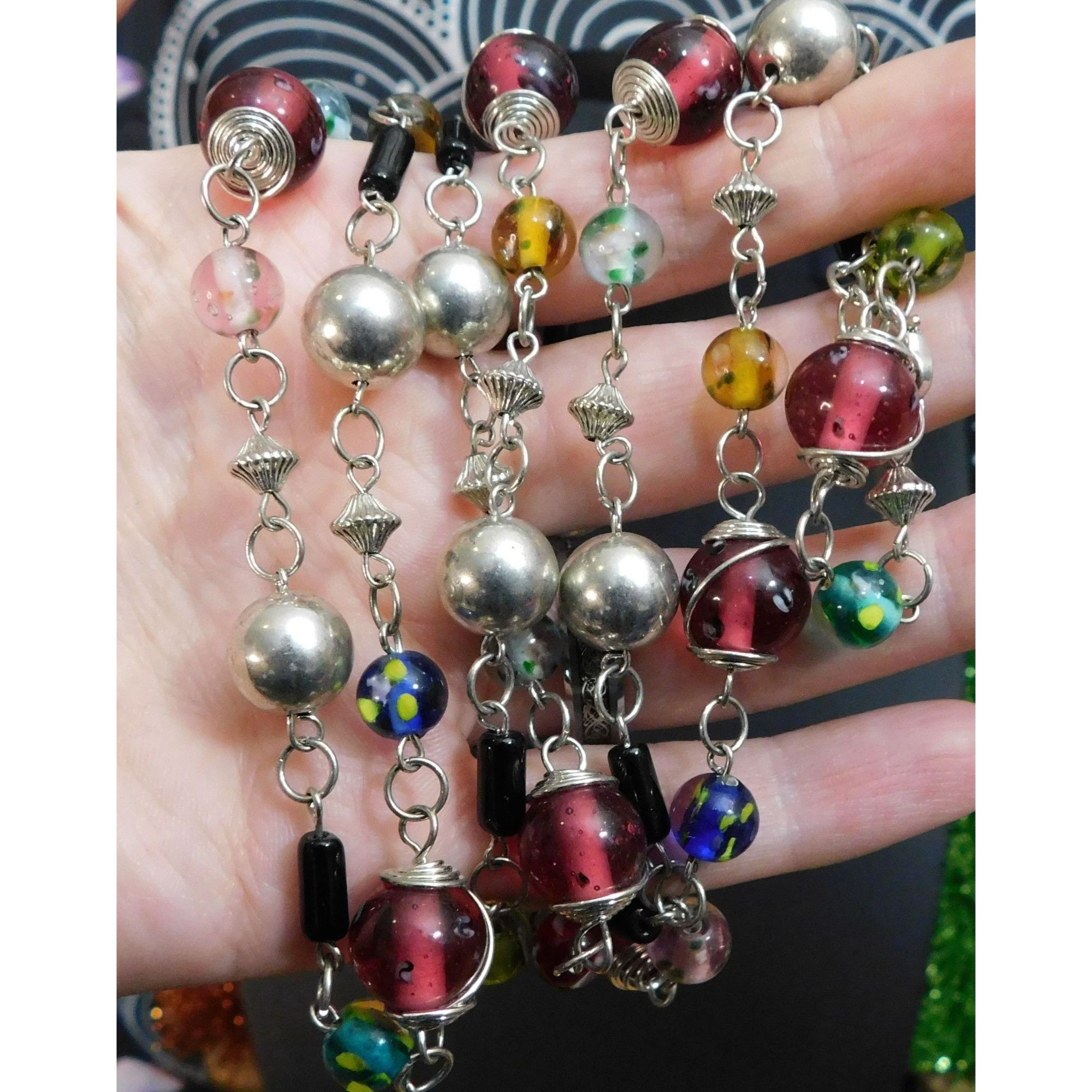 Other Rainbow Glass Beaded Extra Long Necklace Size ONE SIZE - 2 Thumbnail