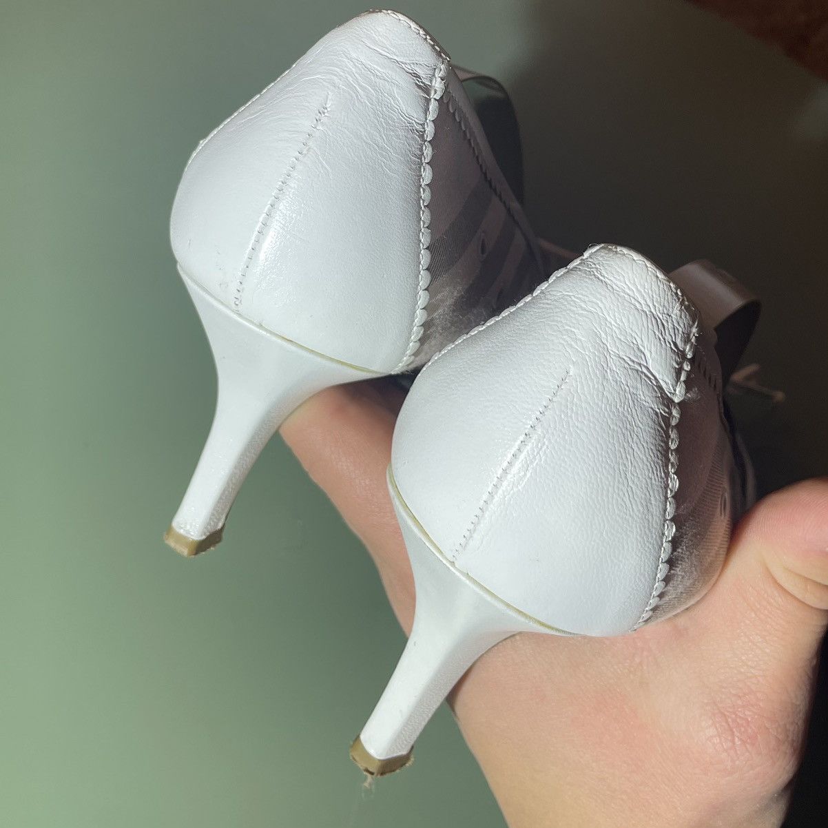 Burberry Vintage Burberry Heels Pink/Brown Nova Check Canvas Pumps Size US 10.5 / IT 40.5 - 10 Thumbnail