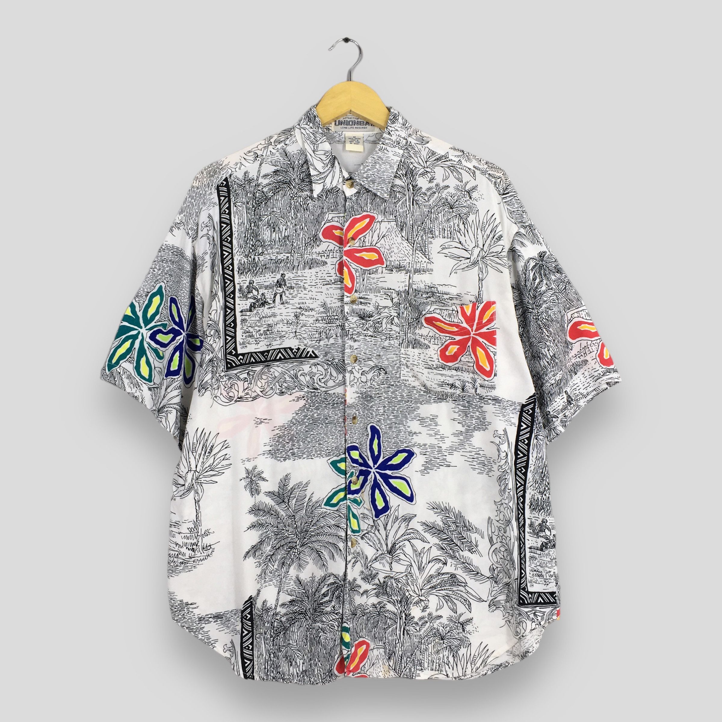 UNIONBAY Unionbay Summer Hawaiian Flower Art Rayon Shirt Medium Size US M / EU 48-50 / 2 - 1 Thumbnail
