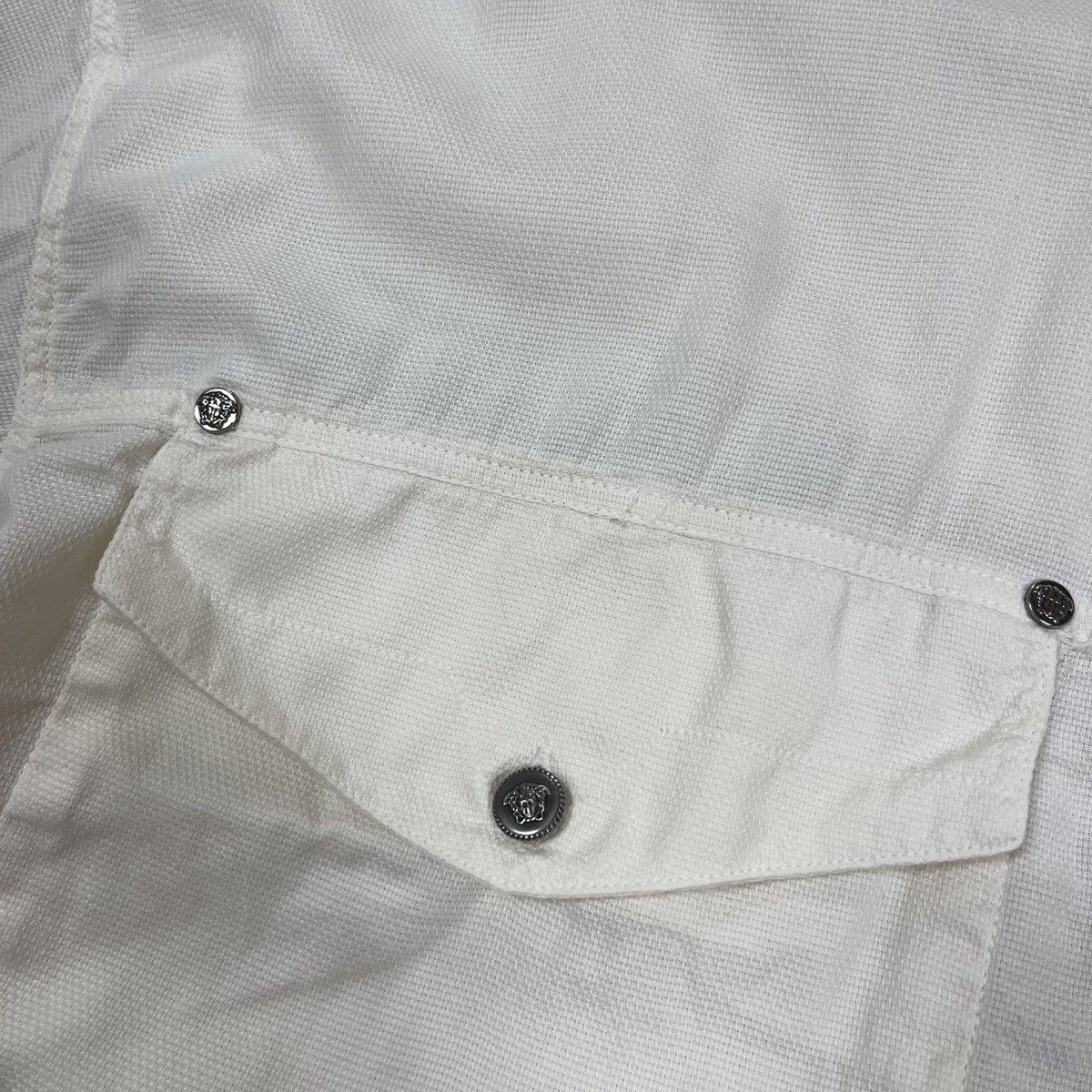 Versace Jeans Couture Vintage Versace Jeans Couture Button Shirt Pocket White 90s Size US L / EU 52-54 / 3 - 7 Thumbnail