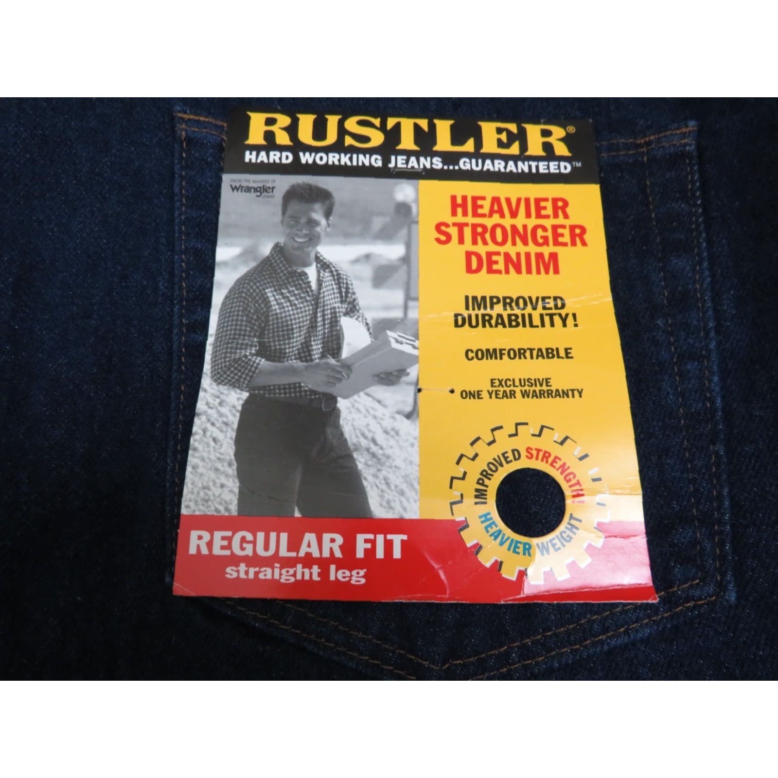 Vintage VINTAGE NOS Rustlers Jeans 40X30 Men Blue 1980s Classic Fit NWT Inseam 30 Waist 40 Tapered Straight Leg" Size US 40 / EU 56 - 3 Thumbnail