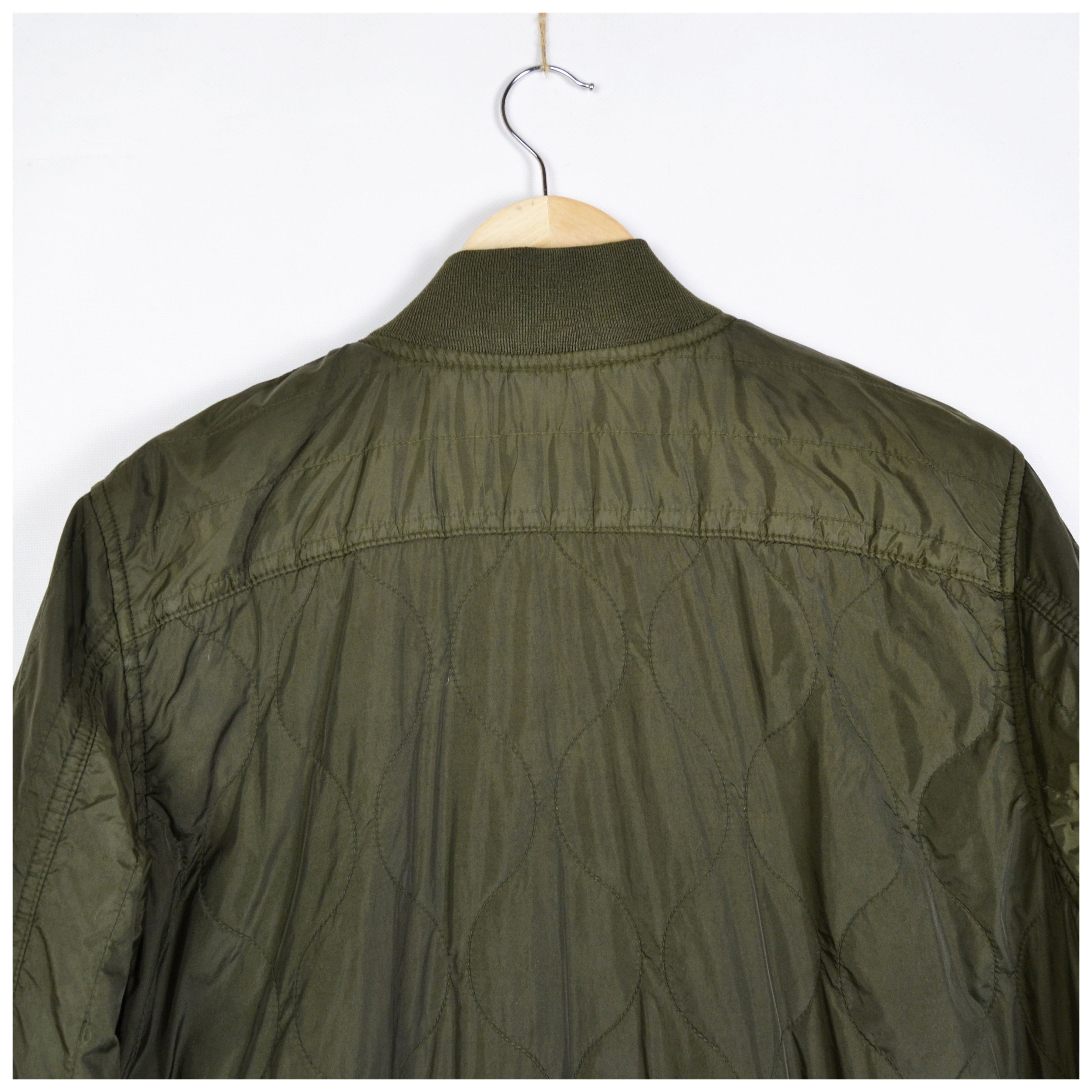 Diesel × Vintage Diesel Co Quilted Bomber Jacket Military Khaki Sz M/L Size US L / EU 52-54 / 3 - 18 Thumbnail