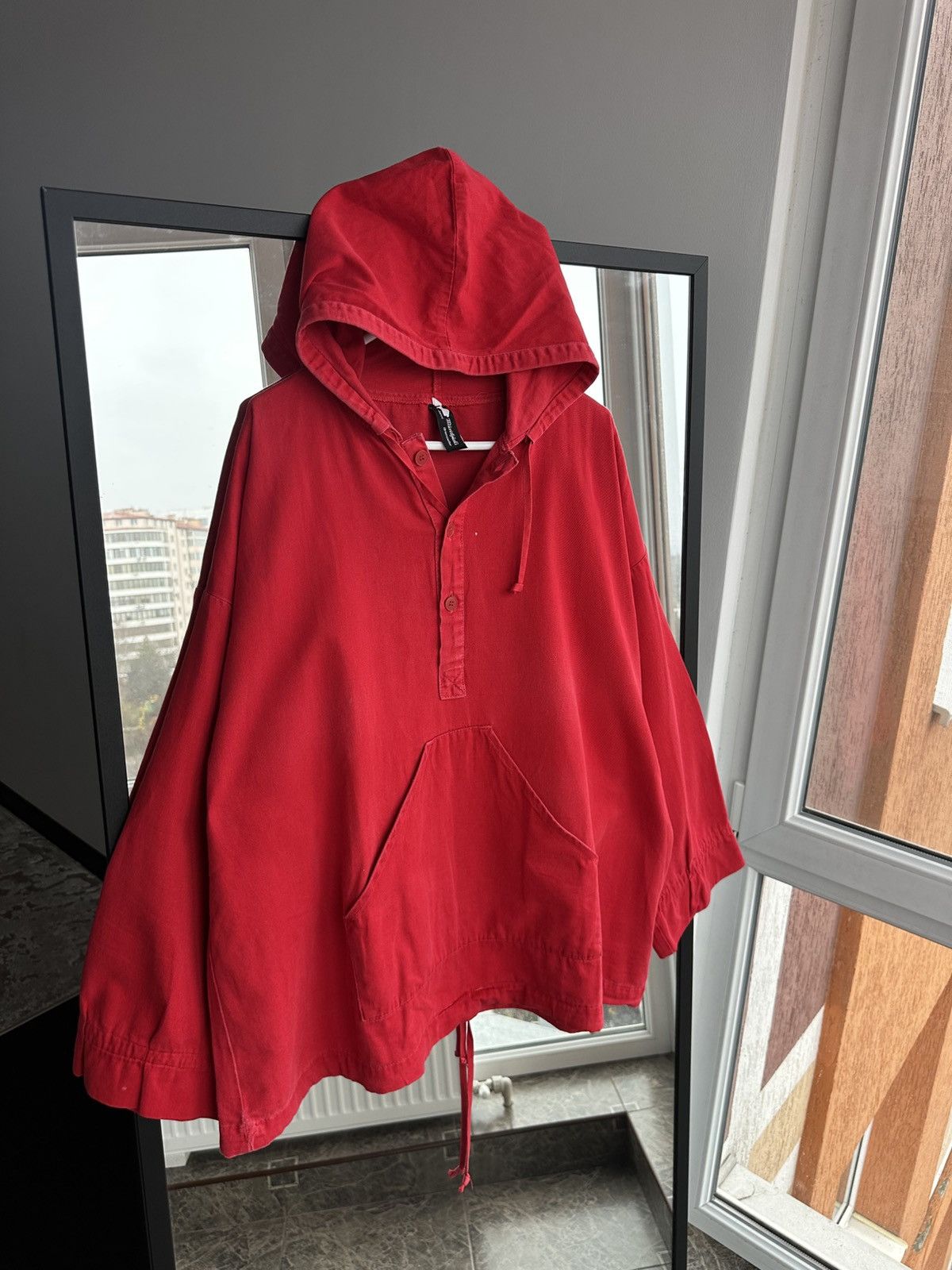 Vintage Maribasch Brenzwiler Red Smock Hoodie Cotton Anorak Size US XL / EU 56 / 4 - 3 Thumbnail