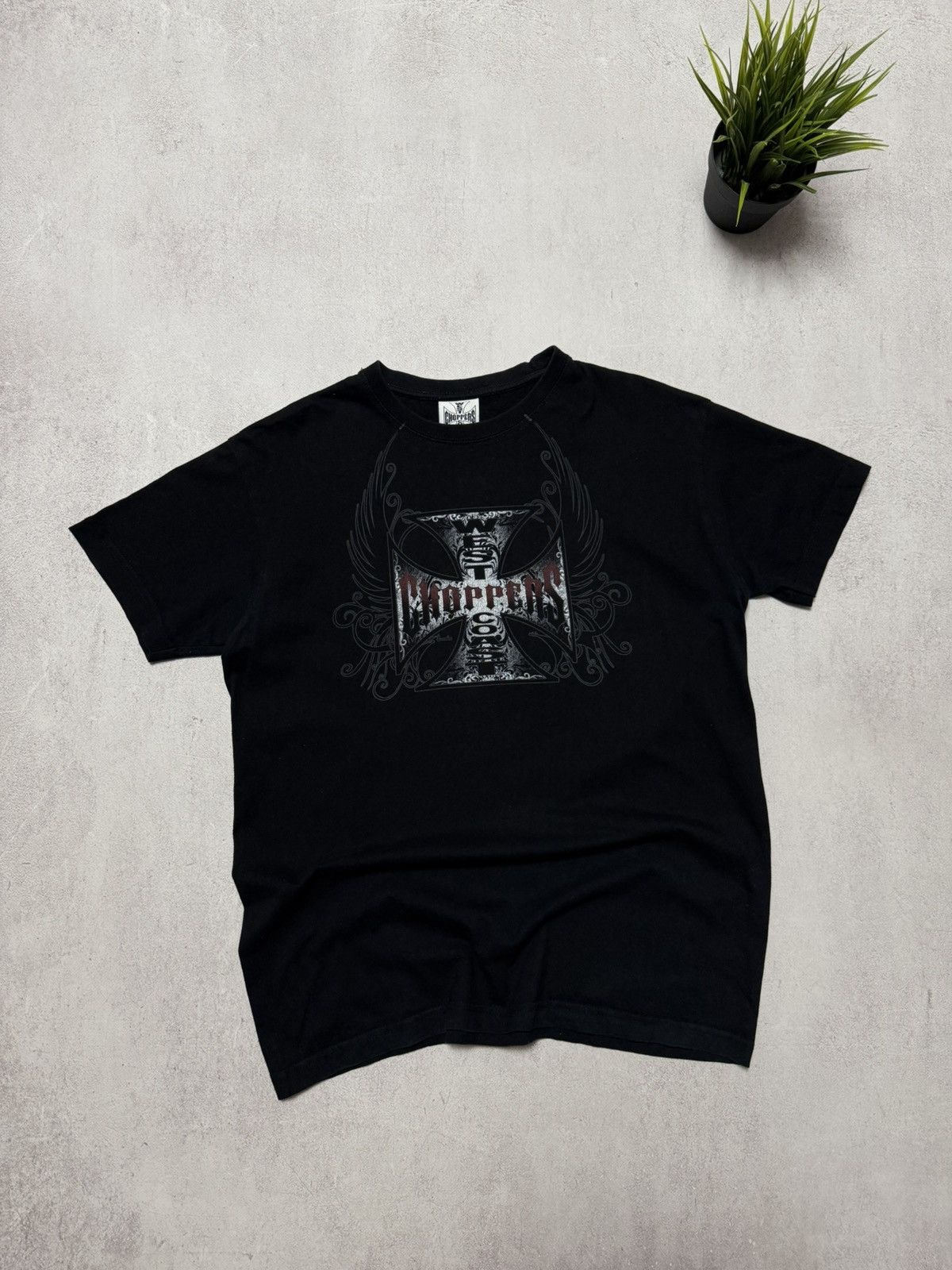 Vintage × West Coast Choppers Vintage West Coast Choppers T Shirt Tee Big Logo Baggy 90s Size US M / EU 48-50 / 2 - 1 Thumbnail