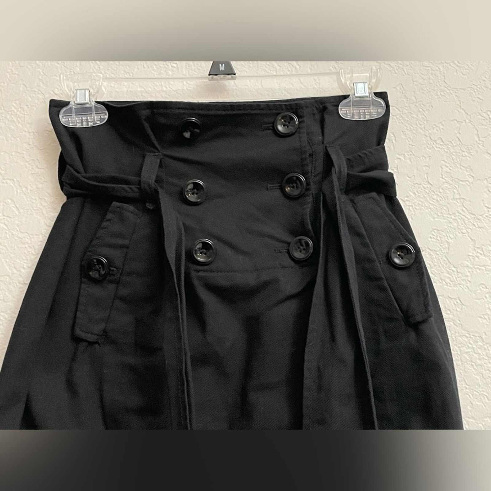 Armani Exchange Armani Exchange Black Cotton Skirt Belt Size 0 Size 25" / US 0 / IT 36 - 3 Thumbnail
