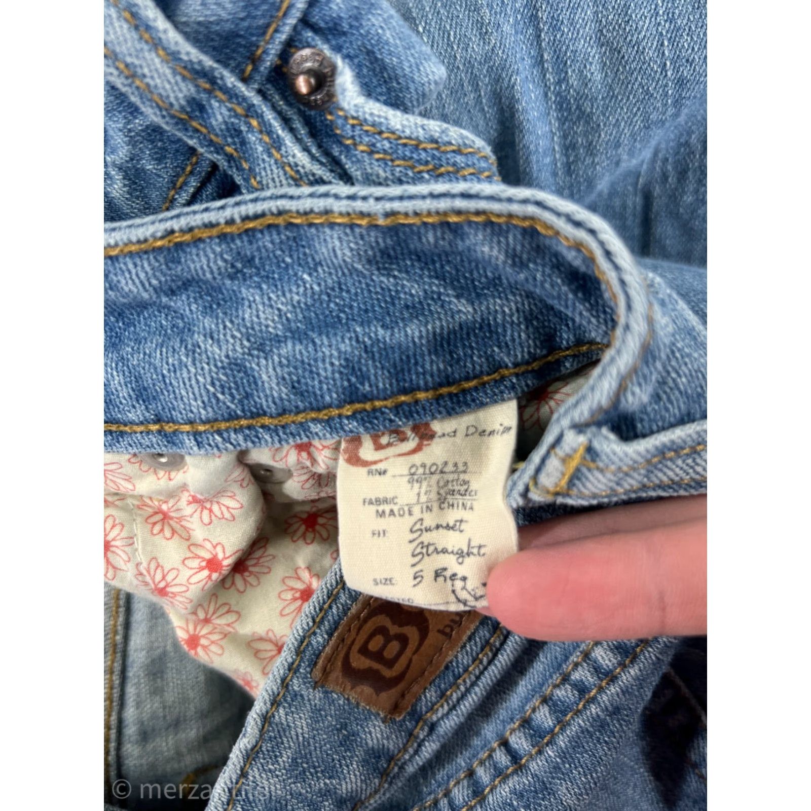 Vintage Bullhead Jeans Women 5 Blue Denim Straight Leg 5-Pocket Stretch Size 27" / US 4 / IT 40 - 5 Thumbnail
