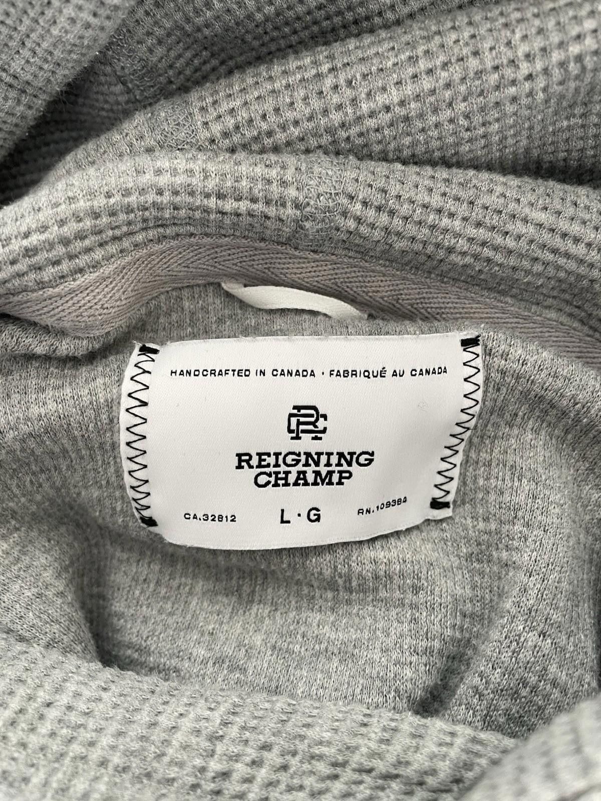 Reigning Champ Reigning Champ Flatback Thermal Hoodie Grey Large Men Size US L / EU 52-54 / 3 - 3 Thumbnail