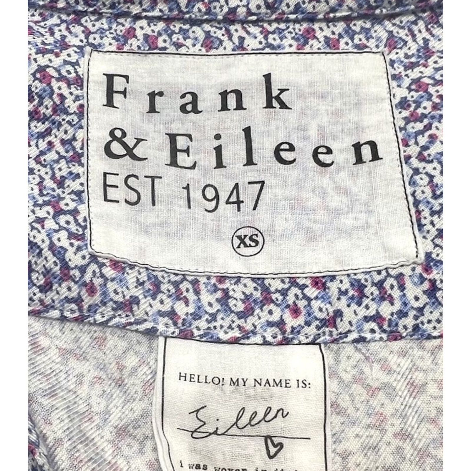 Frank & Eileen Frank & Eileen Shirt XS Floral Ditsy Button Front Multicolor Collared Long Sleeve High Low Hem Modal Button-Up Women Regular Size XS / US 0-2 / IT 36-38 - 7 Thumbnail