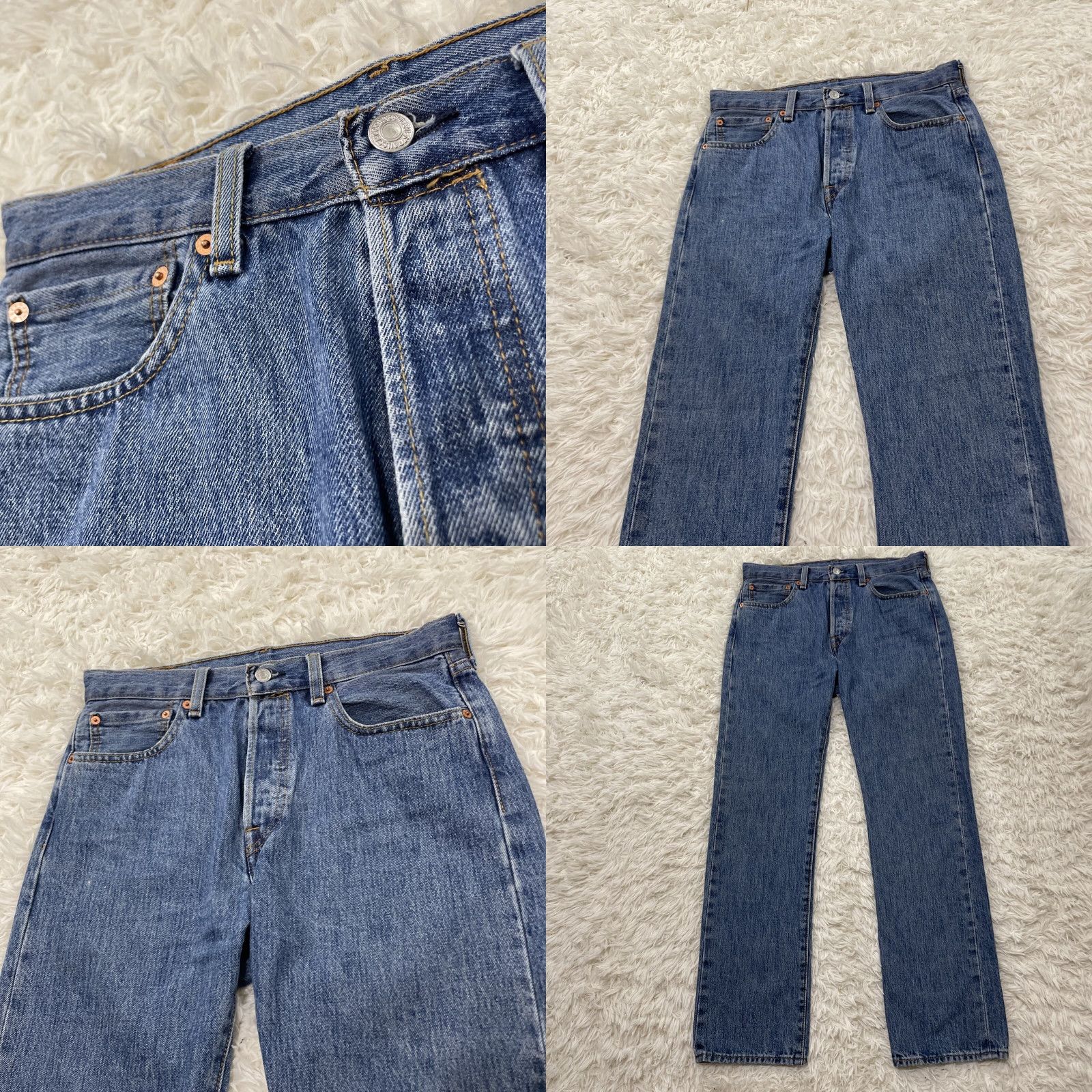 Levi's VINTAGE Levi's 501xx Jeans Mens 31x32 Blue Straight Button Fly 2000's Levis 501 xx Denim Size US 31 - 10 Thumbnail