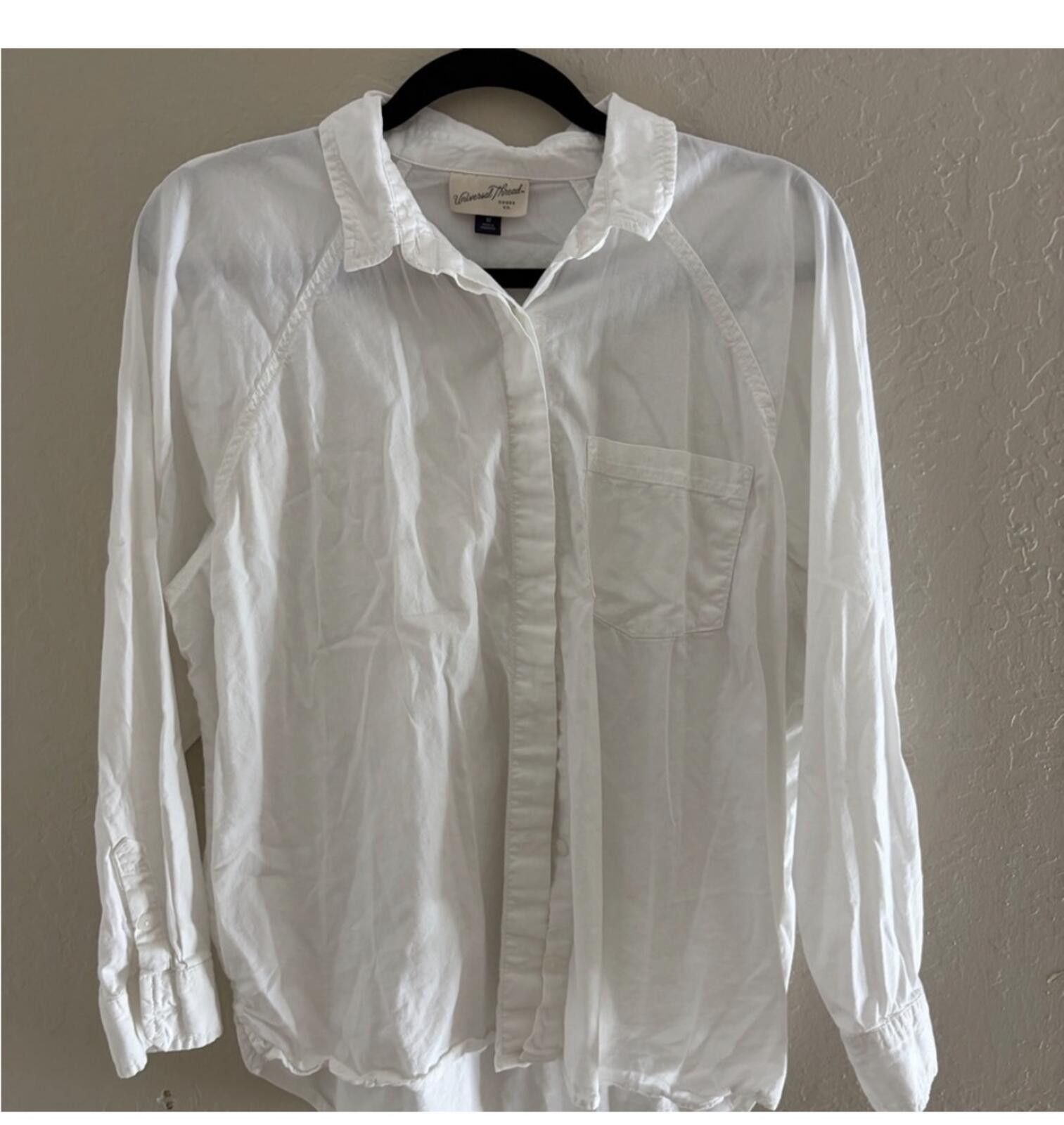 Other Universal Thread Crisp White Collared Shirt Size M / US 6-8 / IT 42-44 - 1 Thumbnail