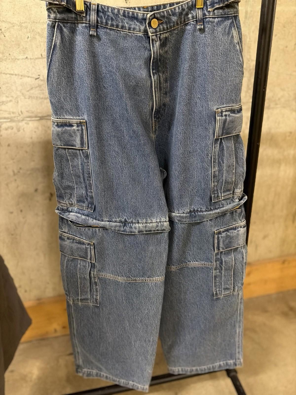Vetements Vetements Wide-Leg Light BIG Blue Denim Jeans + Shorts Size 31" - 3 Thumbnail