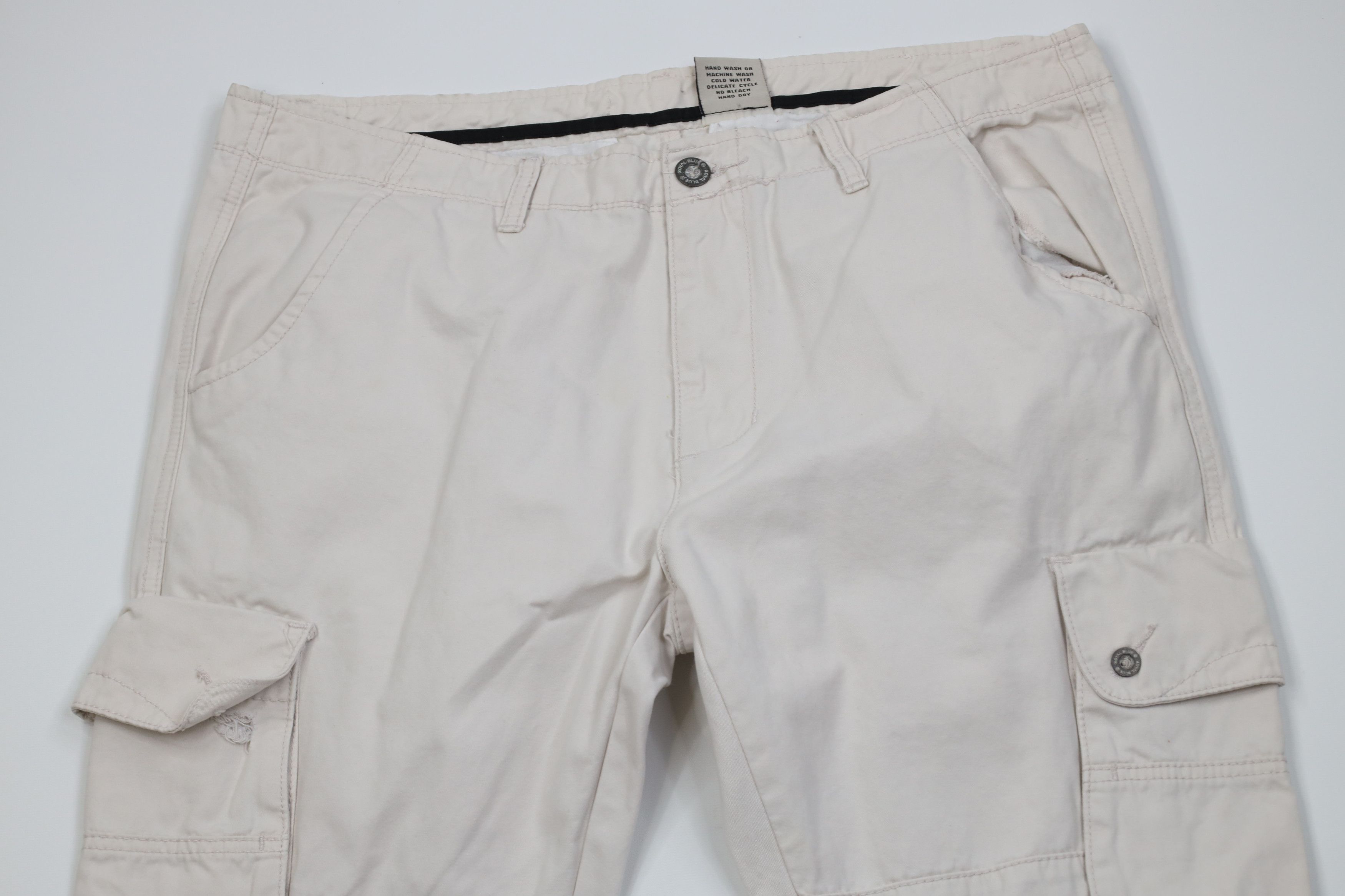 Vintage Vintage Y2K Streetwear Double Knee Cargo Pants Beige Size US 38 / EU 54 - 2 Thumbnail