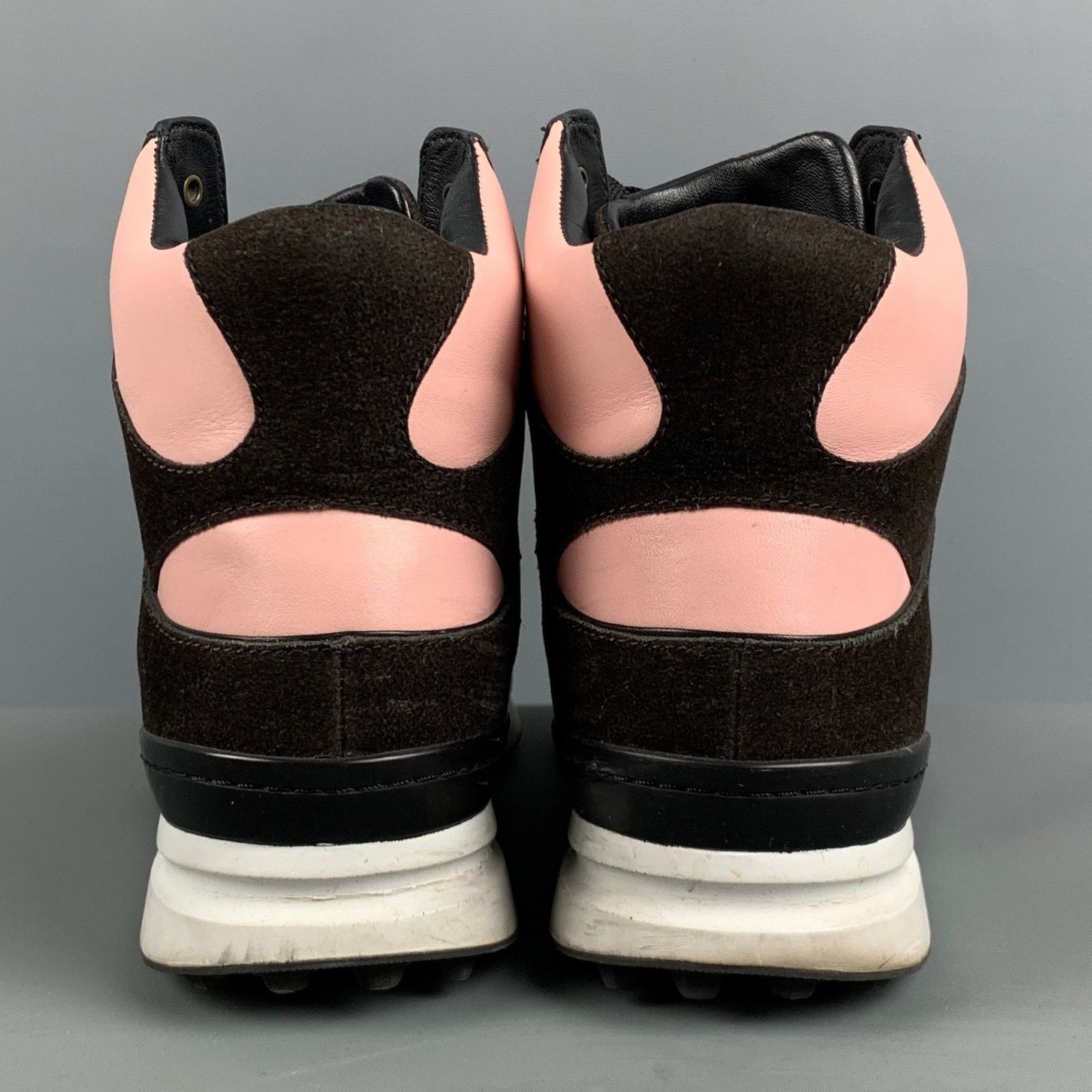 3.1 Phillip Lim Size 9.5 Black Pink Leather Color Block High Top Sneakers Size US 9.5 / IT 39.5 - 3 Thumbnail
