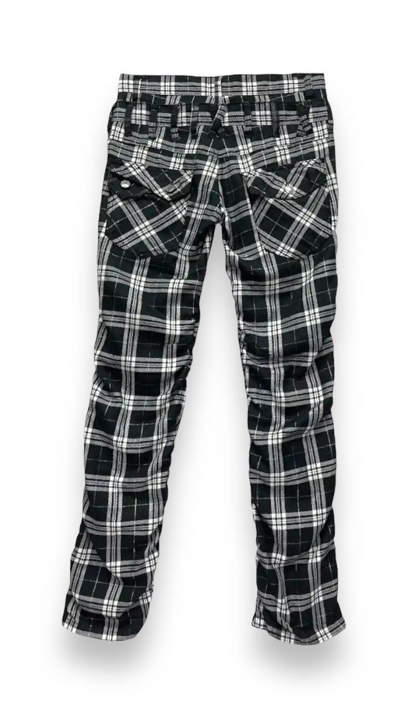 Japanese Brand ⚡️🔥NYLAUS Punk Gothic Tartan Bondage Zippers Double Waist Size US 29 - 5 Thumbnail