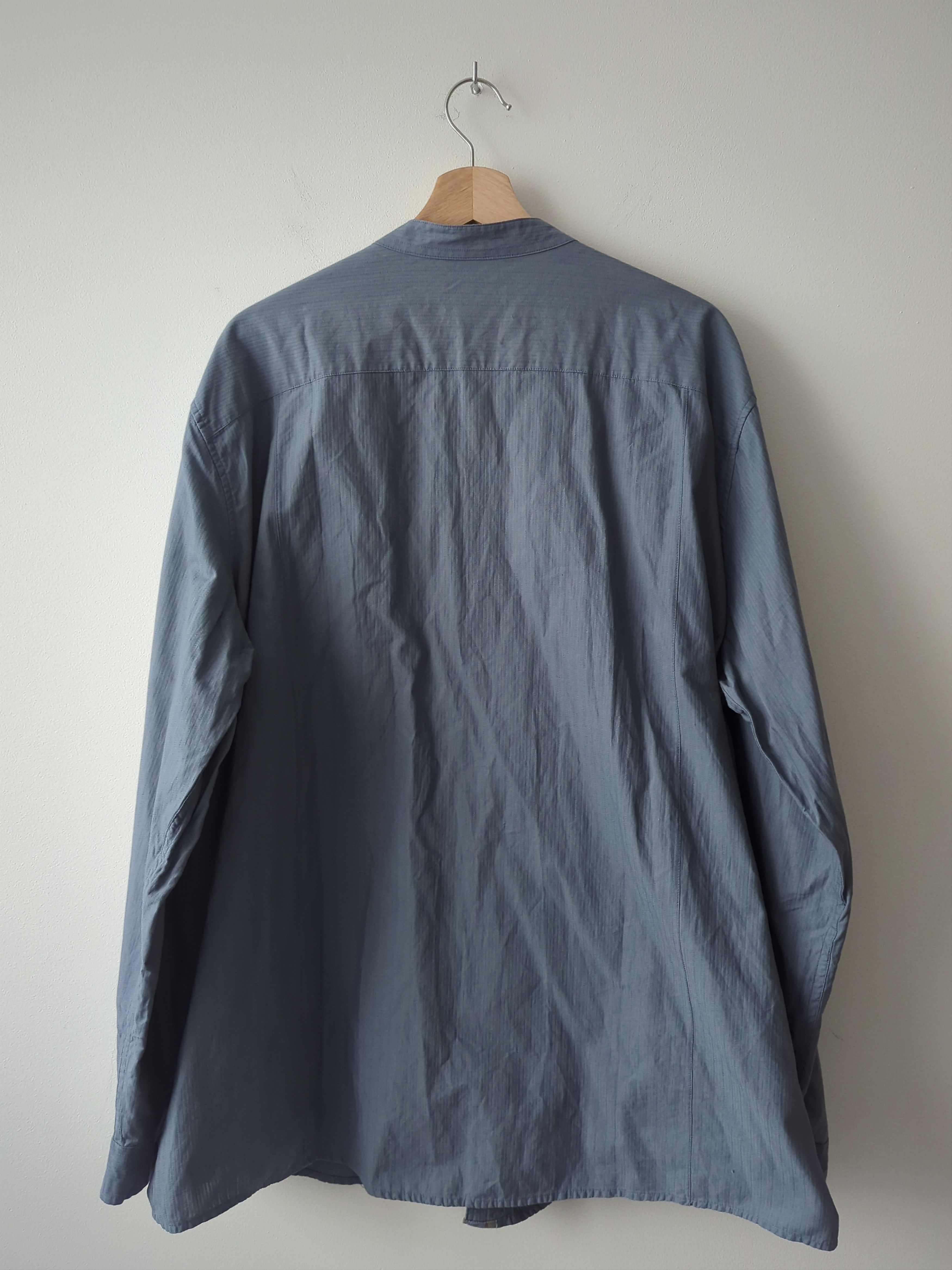 Eddie Bauer Eddie Bauer Textured Cotton Mandarin Collar Shirt Blue Size US XXL / EU 58 / 5 - 9 Thumbnail