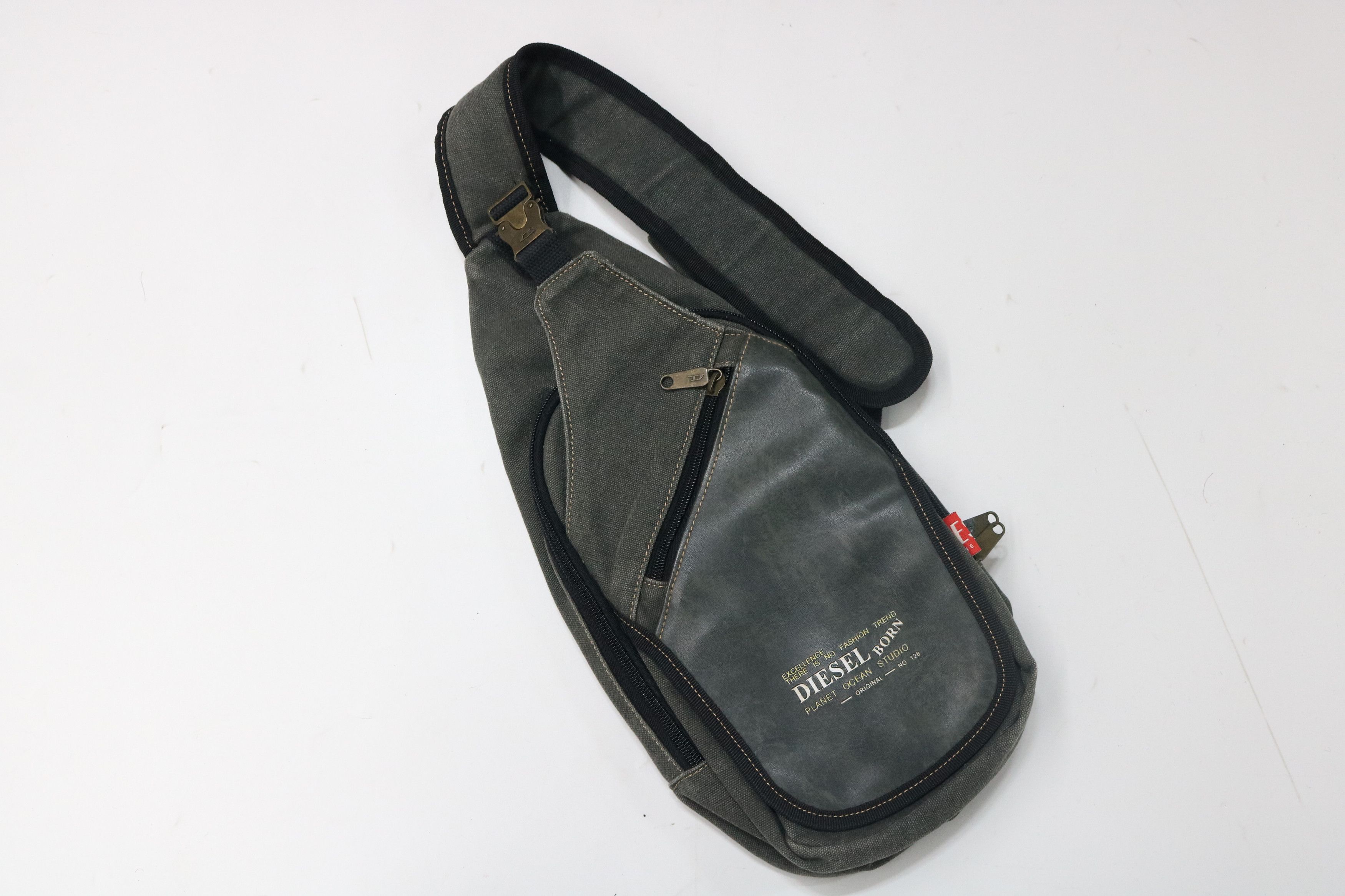 Diesel DIESEL Leather & Canvas Combo Hip Bag Size ONE SIZE - 2 Thumbnail