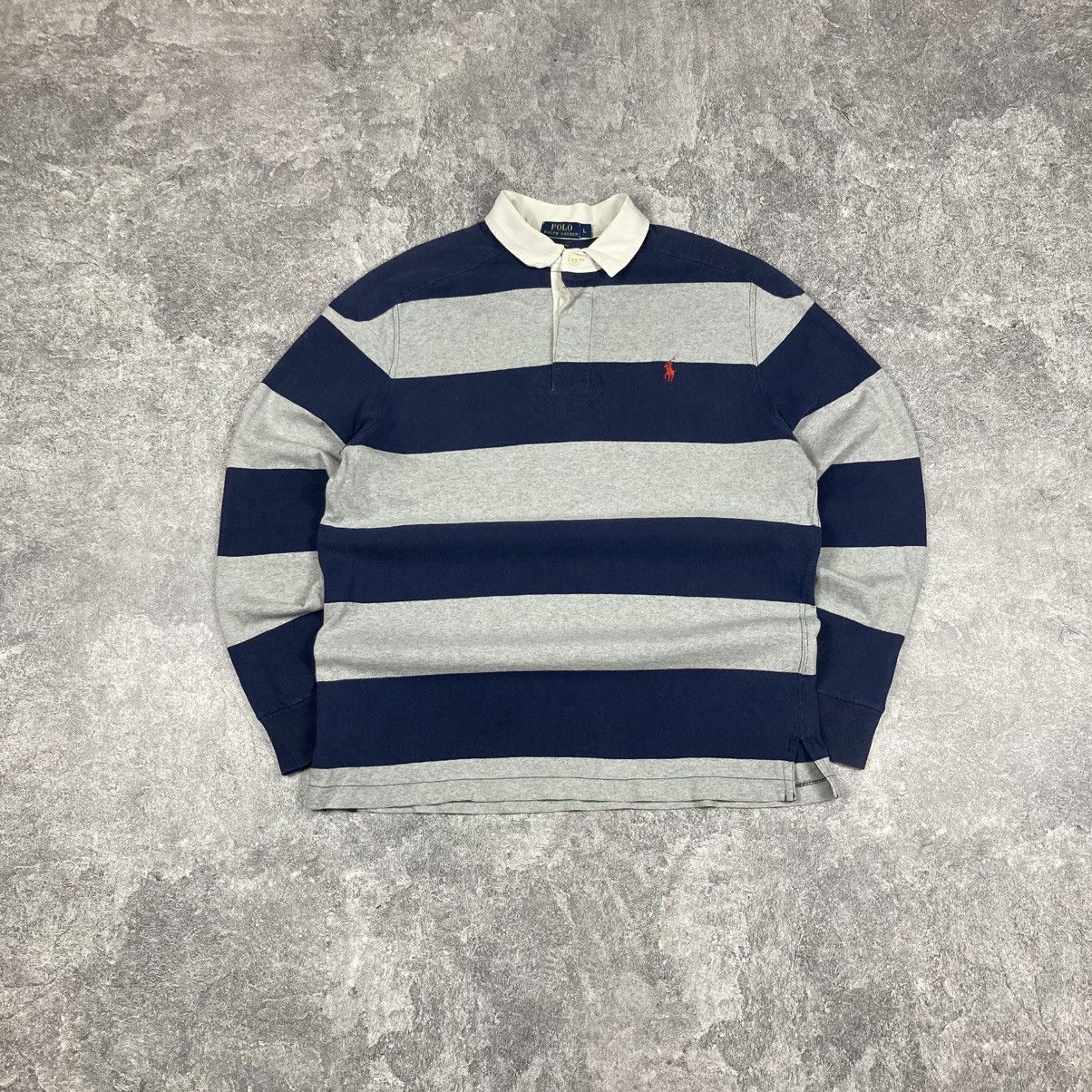 Vintage Polo Ralph Lauren Striped Long Sleeve Rugby Shirt