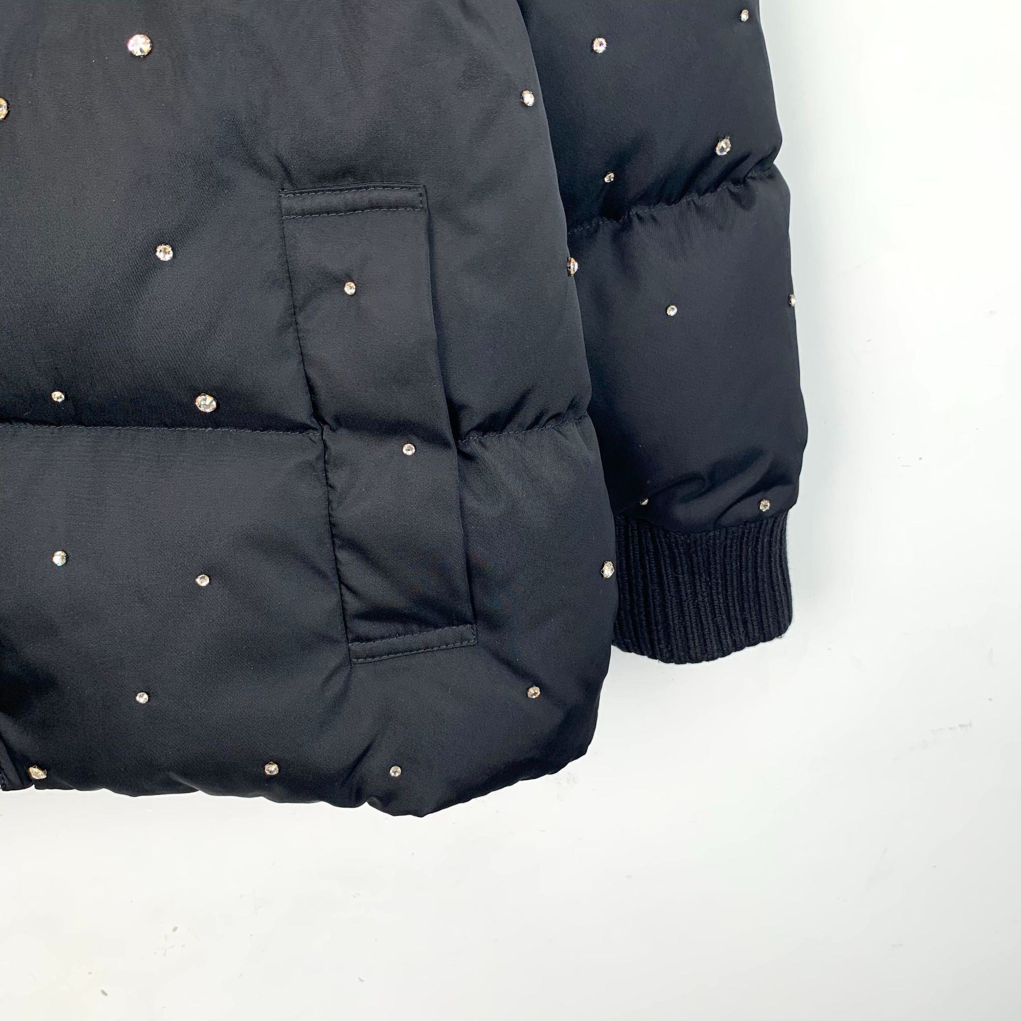 Miu Miu Miu Miu Womens Black Studded Puffer Jacket Size S Made In It Size S / US 4 / IT 40 - 4 Thumbnail