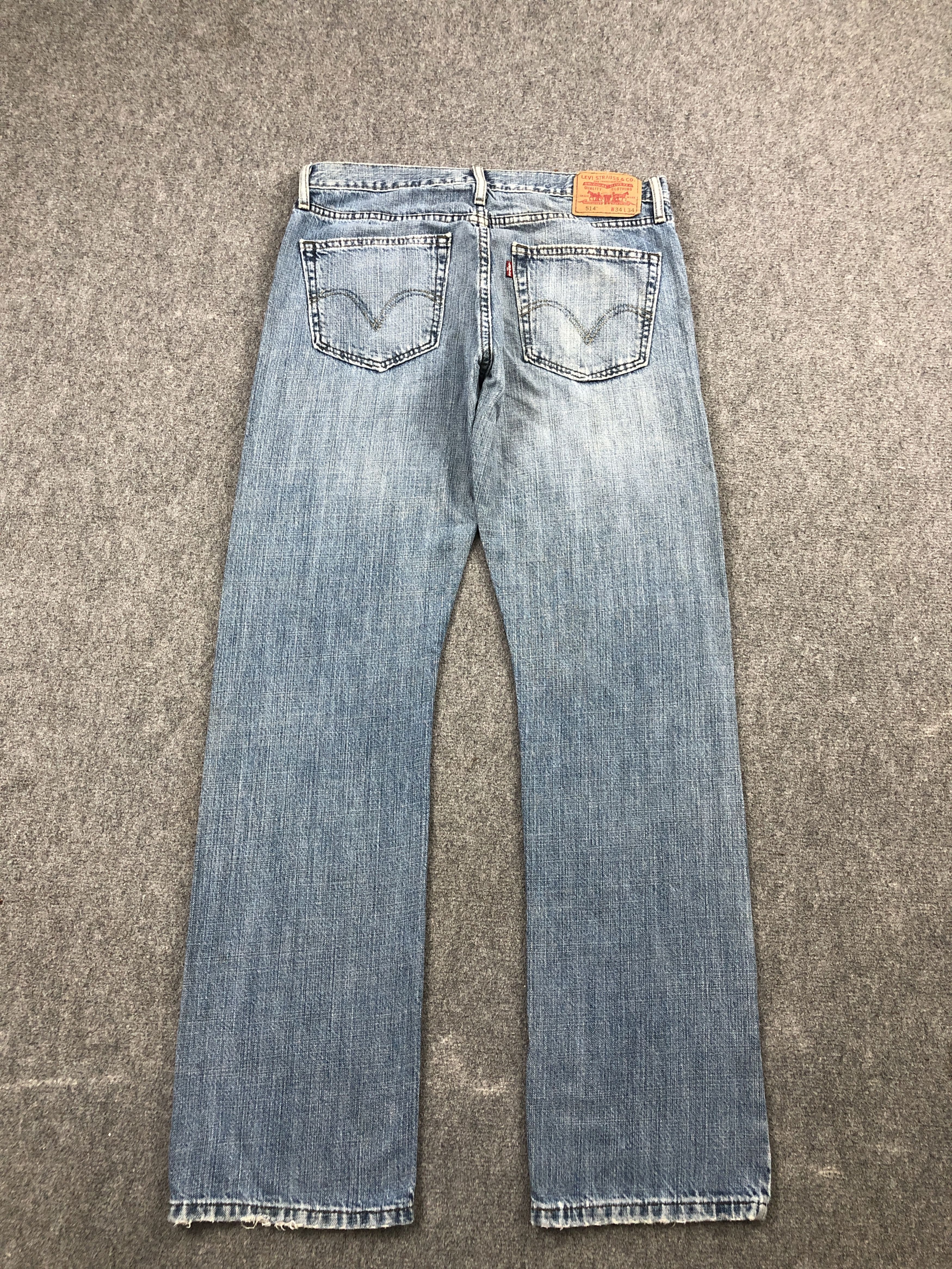 Levi's vIntage Levis 514 Lightwash Blue Jeans DP2429 Size US 33 - 3 Thumbnail