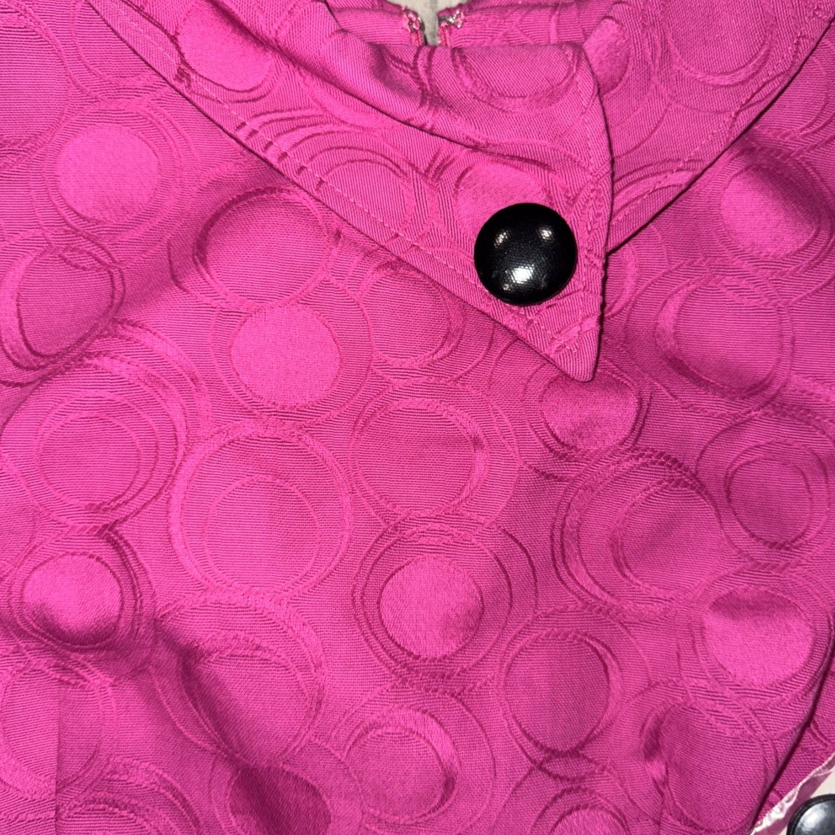 Pinko London Style Women’s Dress Misses Cherry Pink Size 12 Textured Circles A-Line Sleeveless NWT Size XL / US 12-14 / IT 48-50 - 4 Thumbnail