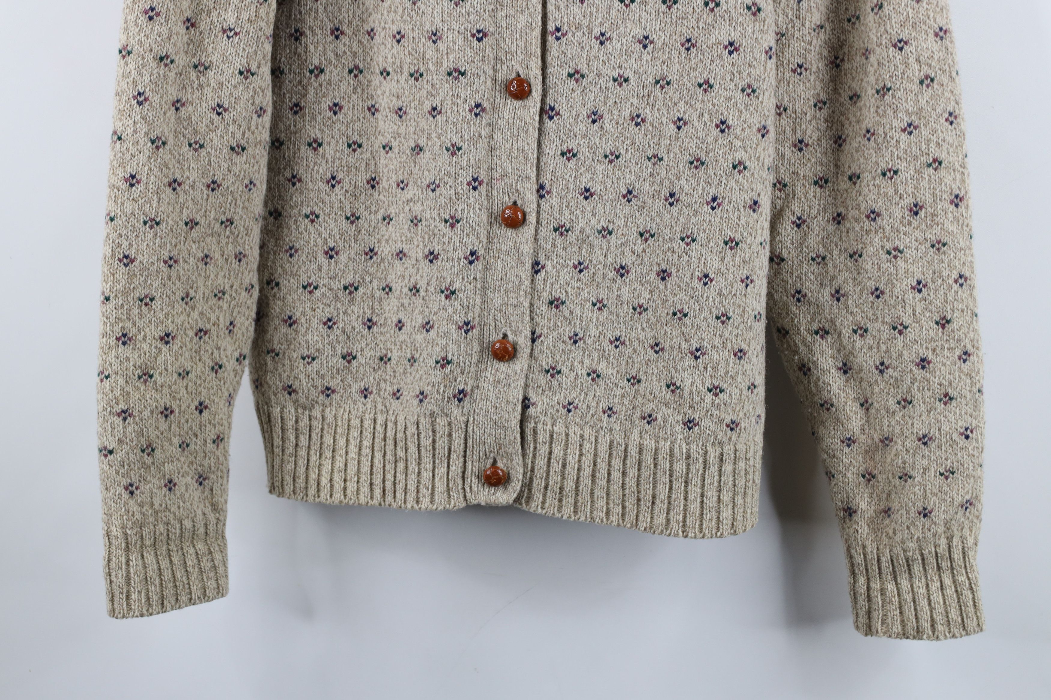 Eddie Bauer Vintage 90s Eddie Bauer Knit Geometric Cardigan Sweater Size M / US 6-8 / IT 42-44 - 3 Thumbnail